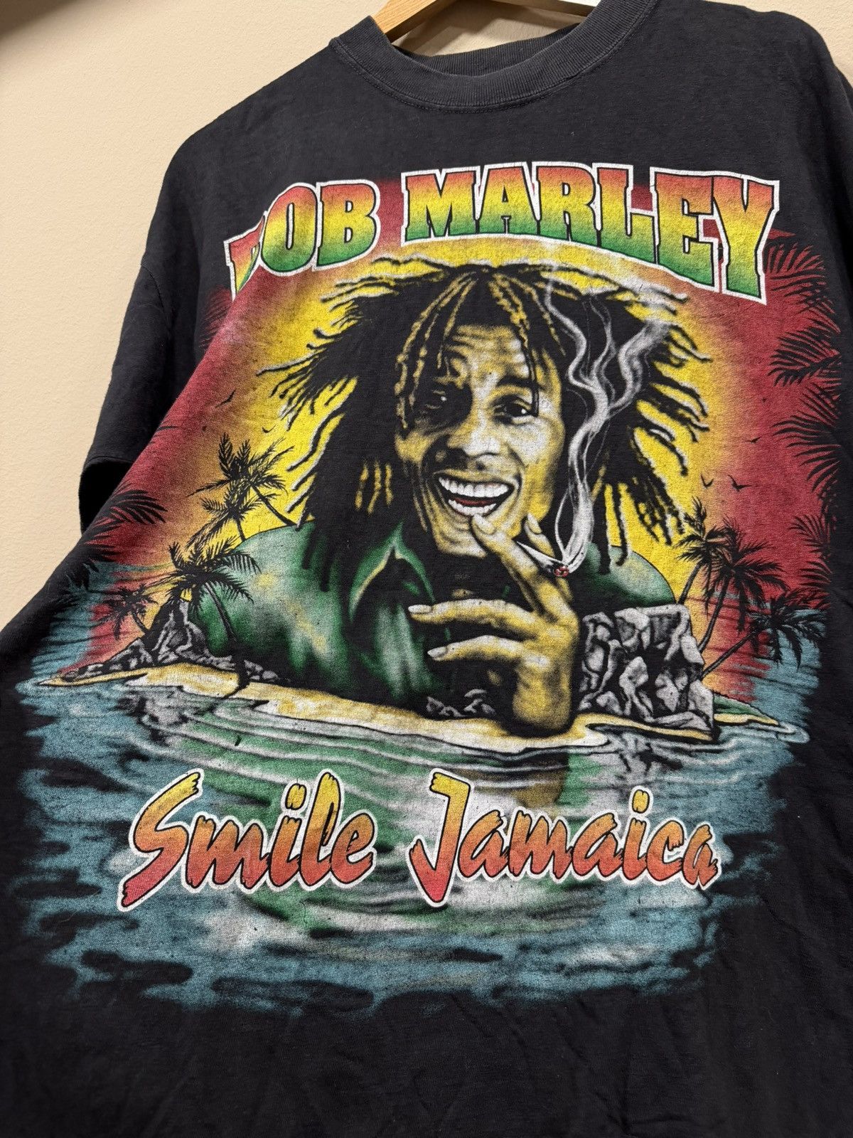 Bob Marley Vintage Bob Marley Smile Jamaica T-Shirt Size US XL / EU 56 / 4 - 4 Thumbnail