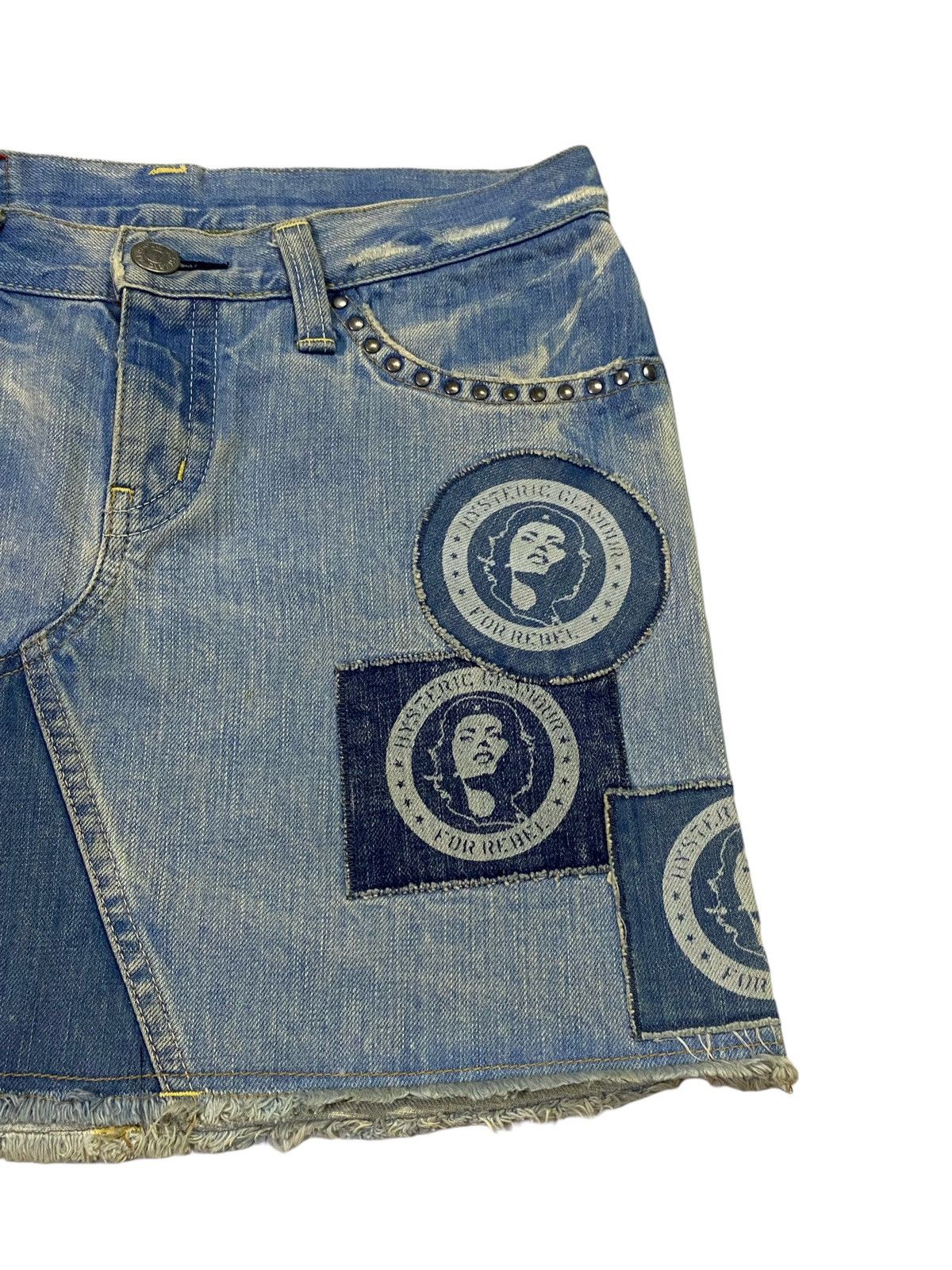 Hysteric Glamour Hysteric Glamour Patchwork Denim Mini Skirt Size 30" / US 8 / IT 44 - 14 Thumbnail