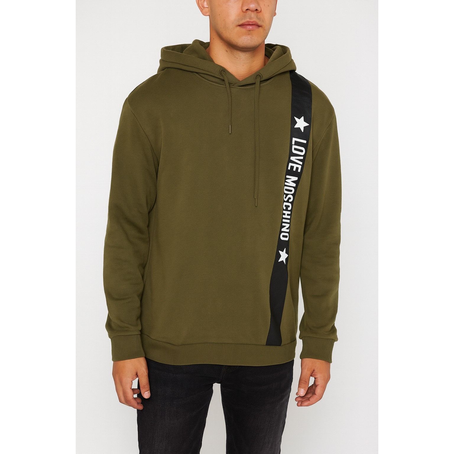 Love Moschino Love Moschino Olive Green Logo Hoodie Men’s 2XL Sweatshirt Size US XXL / EU 58 / 5 - 1 Thumbnail