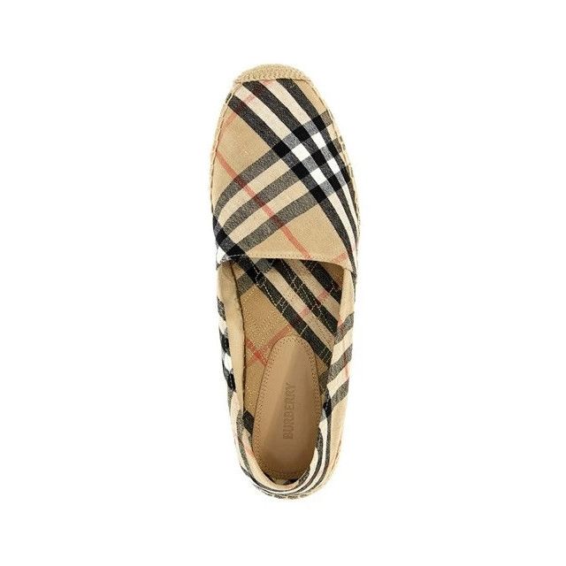 Burberry BURBERRY Beige Check Fabric Espadrilles New & Authentic (Wom Size US 8 / IT 38 - 5 Thumbnail