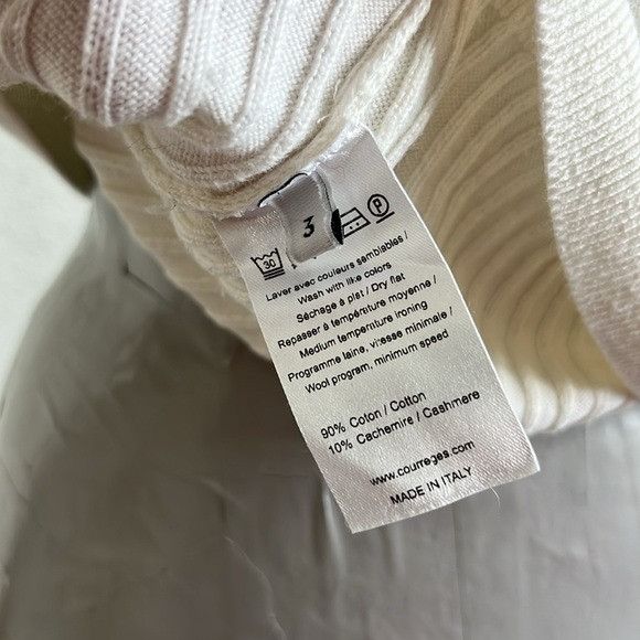 Courreges Courrèges High Neck Knitted Ribbed Patch Logo Jumper Sweater Size L / US 10 / IT 46 - 6 Thumbnail