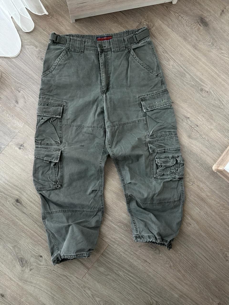 Japanese Brand × Jet Lag × Vintage Vintage Japanese Baggy Cargo Green JET LAG Pants Size US 36 / EU 52 - 3 Thumbnail