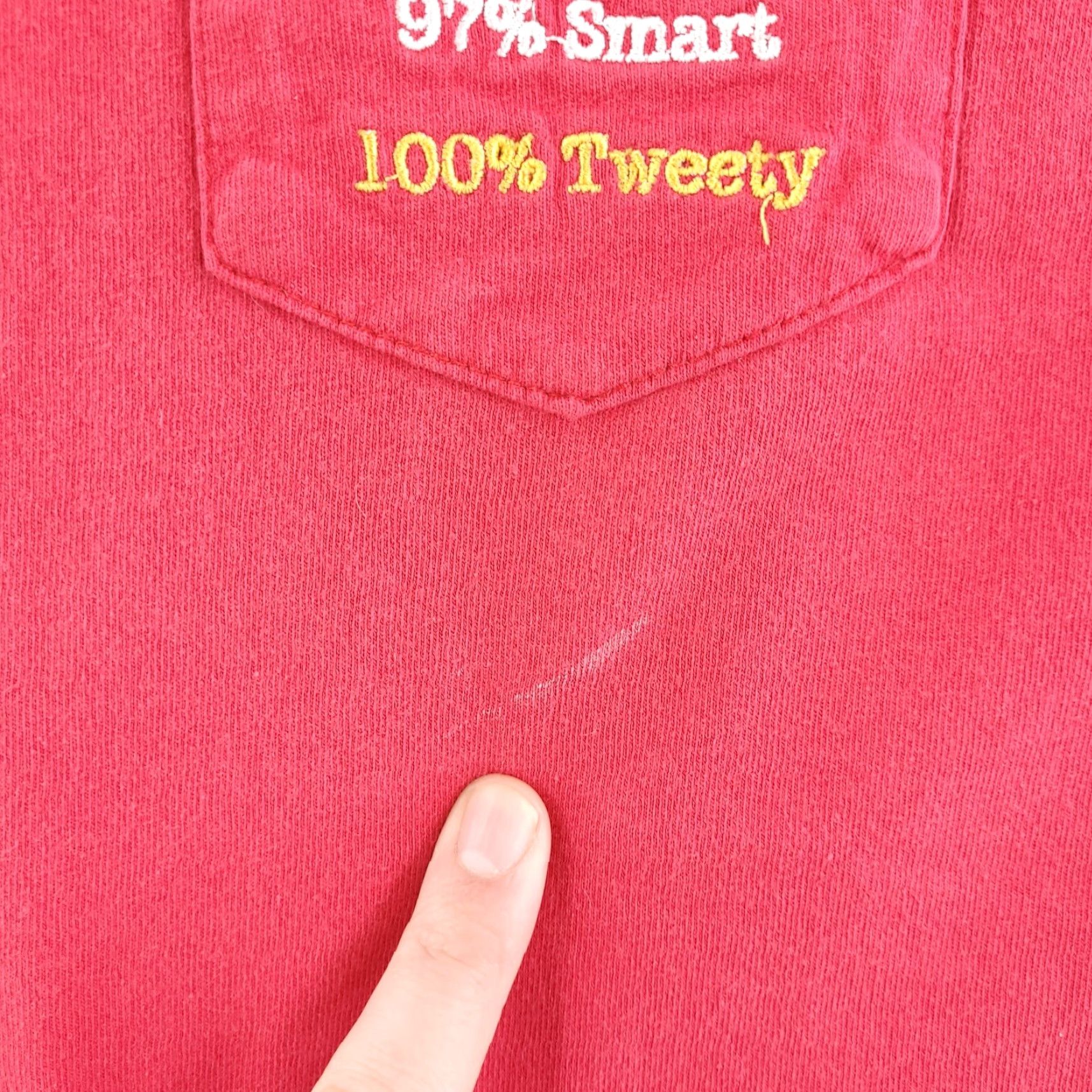 Vintage VINTAGE Warner Bros Tweety Bird T Shirt Mens Large Red USA Crew Neck Short Sleeve Shirt Boys? Size US L / EU 52-54 / 3 - 3 Thumbnail