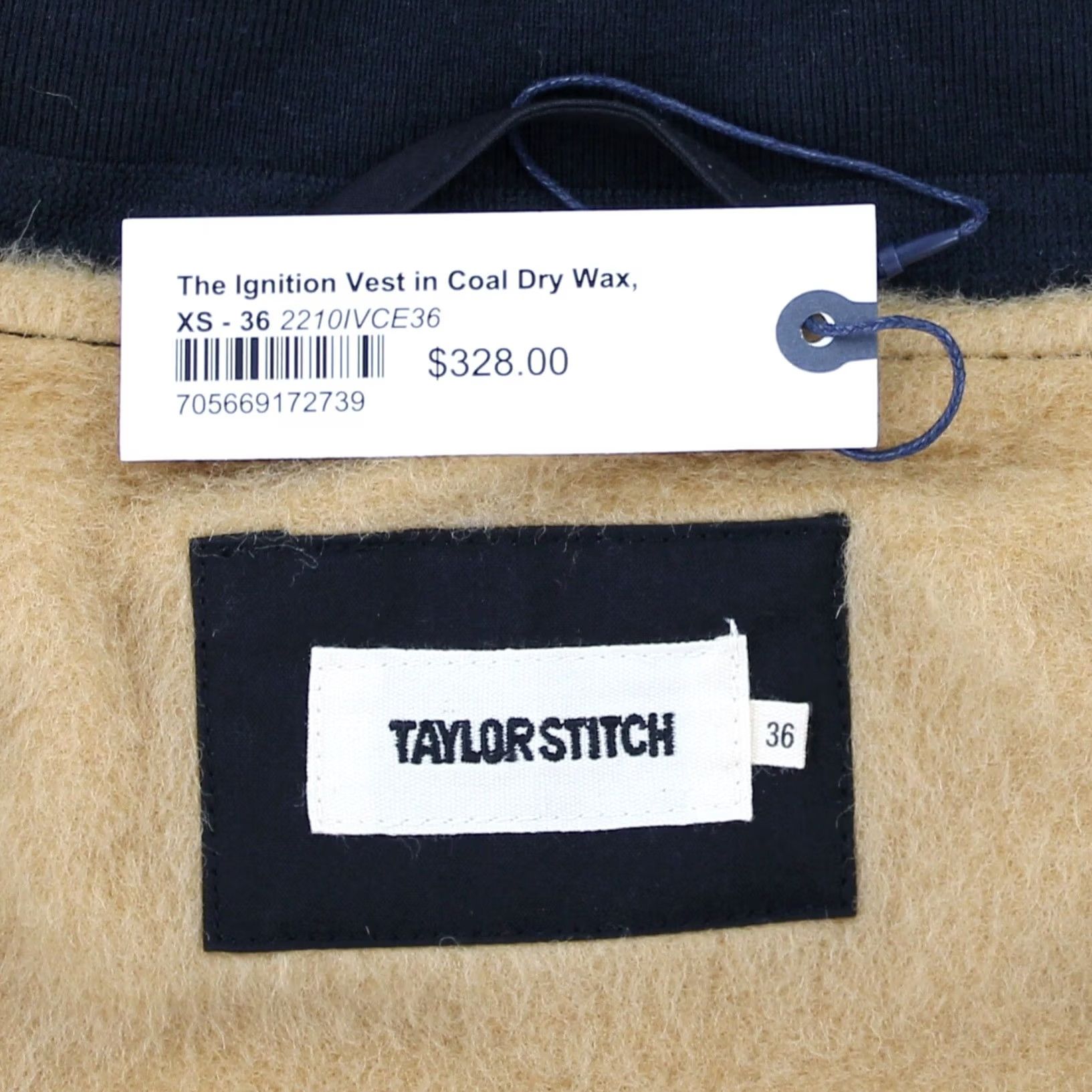 Taylor Stitch Taylor Stitch The Ignition Vest Shirt Mens XS Black Wax Canvas 100% Organic Cotton Wool Lining Insulated Pockets Wind-Resistant Size US XS / EU 42 / 0 - 5 Thumbnail