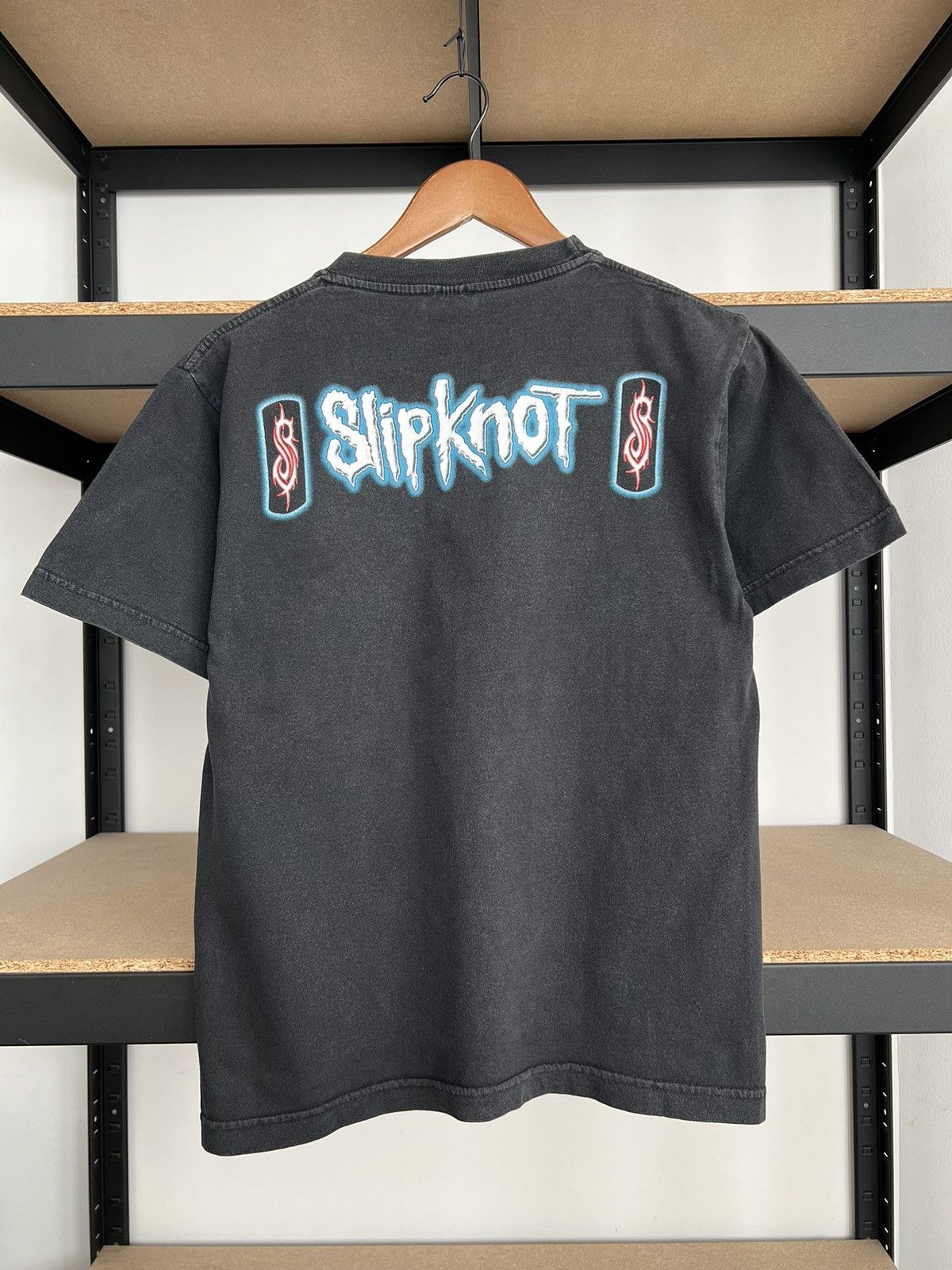 Band Tees Vintage 90s Slipknot Skull Rock Band Black T-shirt Size US M / EU 48-50 / 2 - 2 Thumbnail