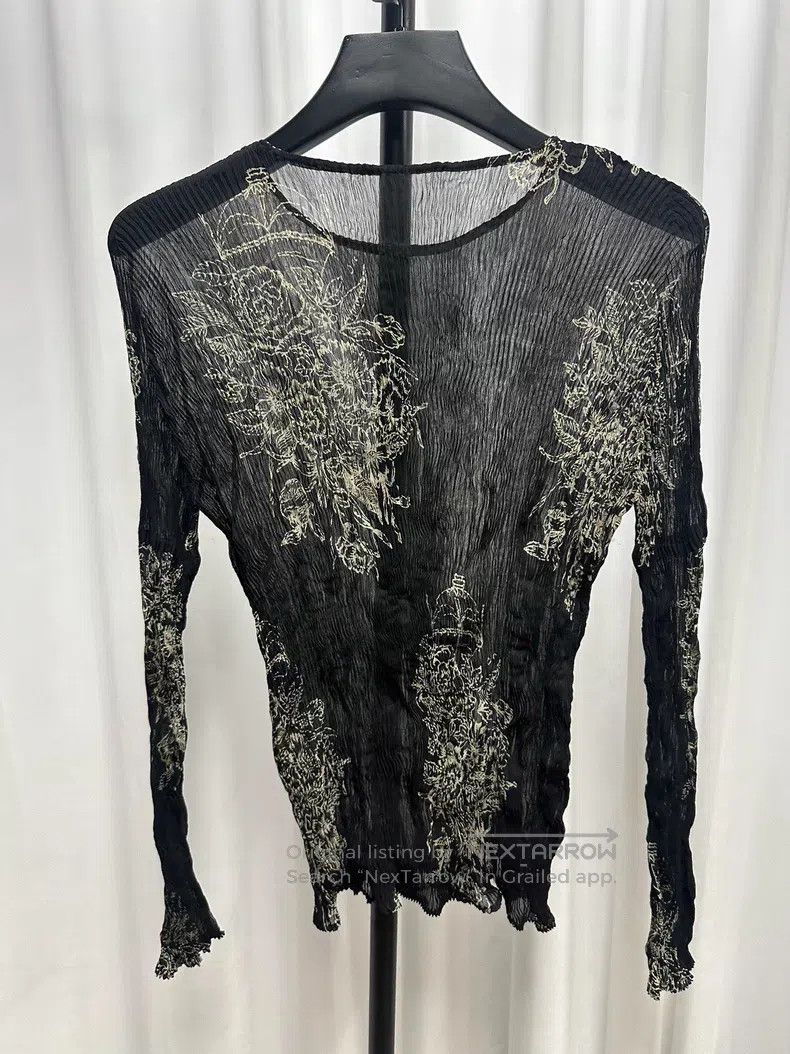 Issey Miyake Issey Miyake Ruffled floral top Size L / US 10 / IT 46 - 4 Thumbnail