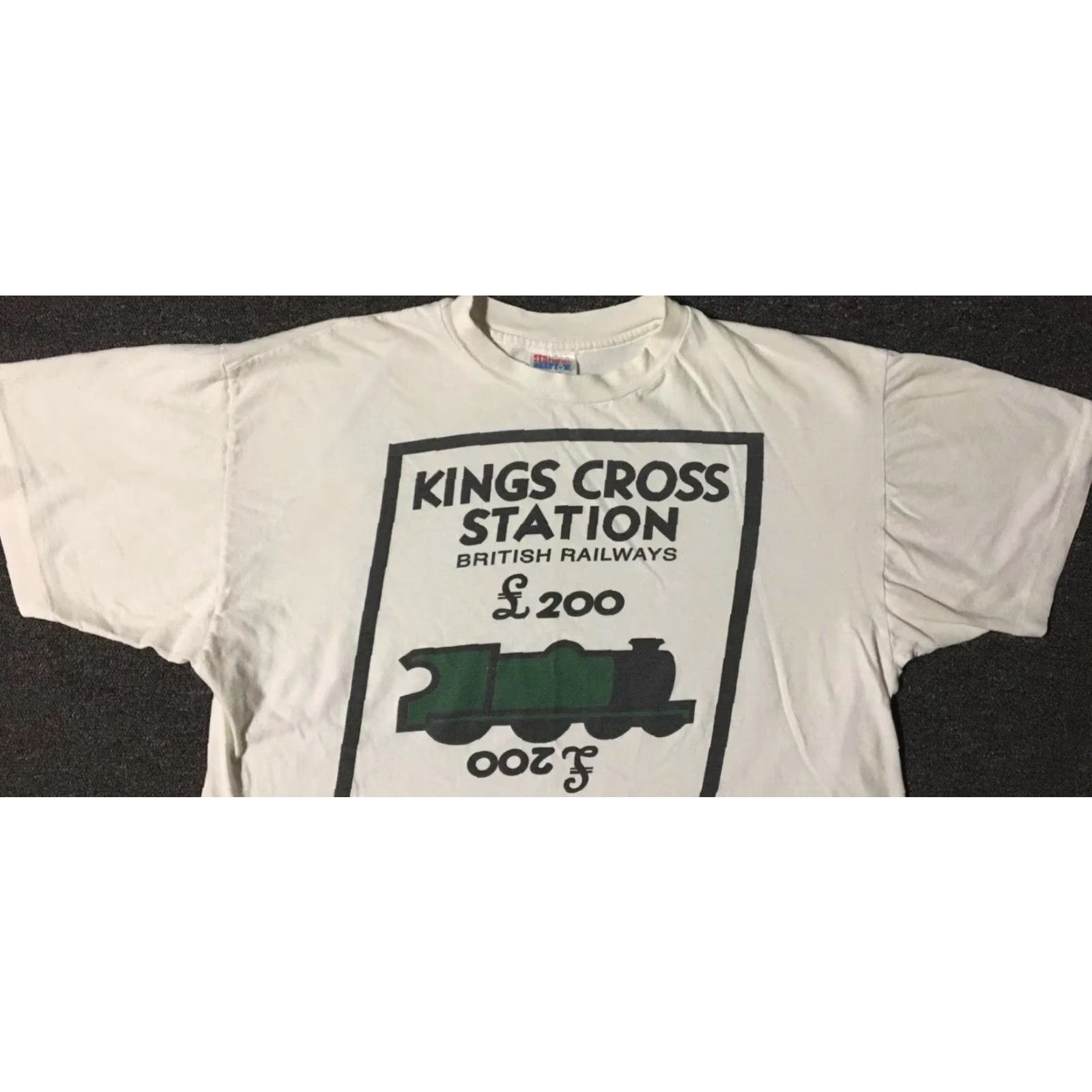 Vintage VINTAGE London Kings Cross Station Shirt Mens M White 90s 80s Train Biker Grunge Single Stitch Baltimore? Size US M / EU 48-50 / 2 - 5 Thumbnail