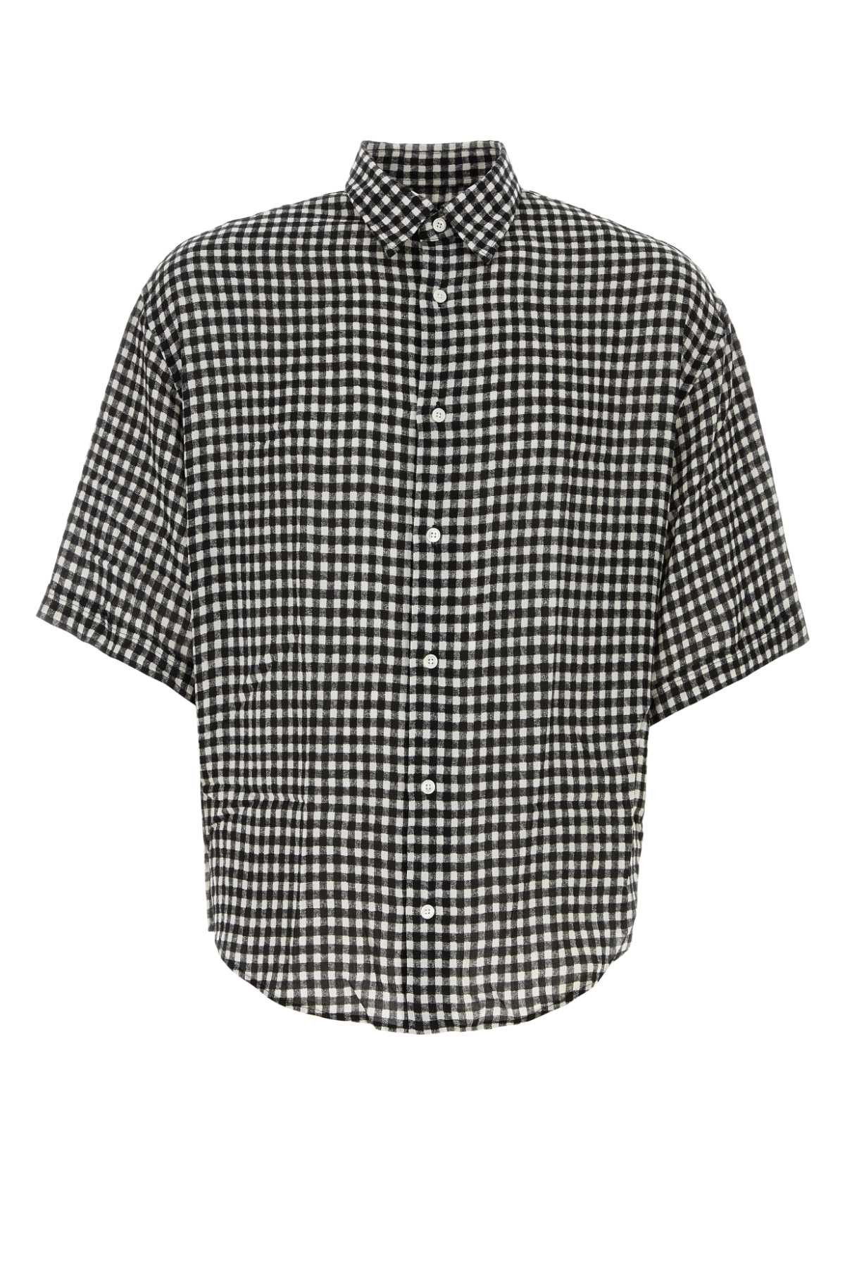 image of Ami Embroidered Viscose Shirt, Men's (Size XS)
