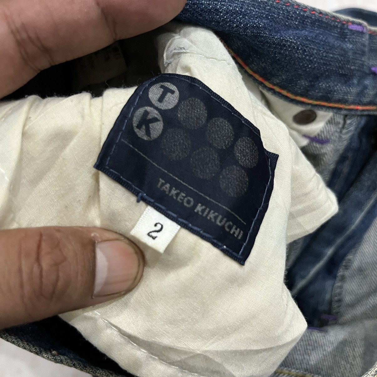14th Addiction Vintage Takeo Kikuchi Distressed Art Denim Size US 33 - 6 Thumbnail