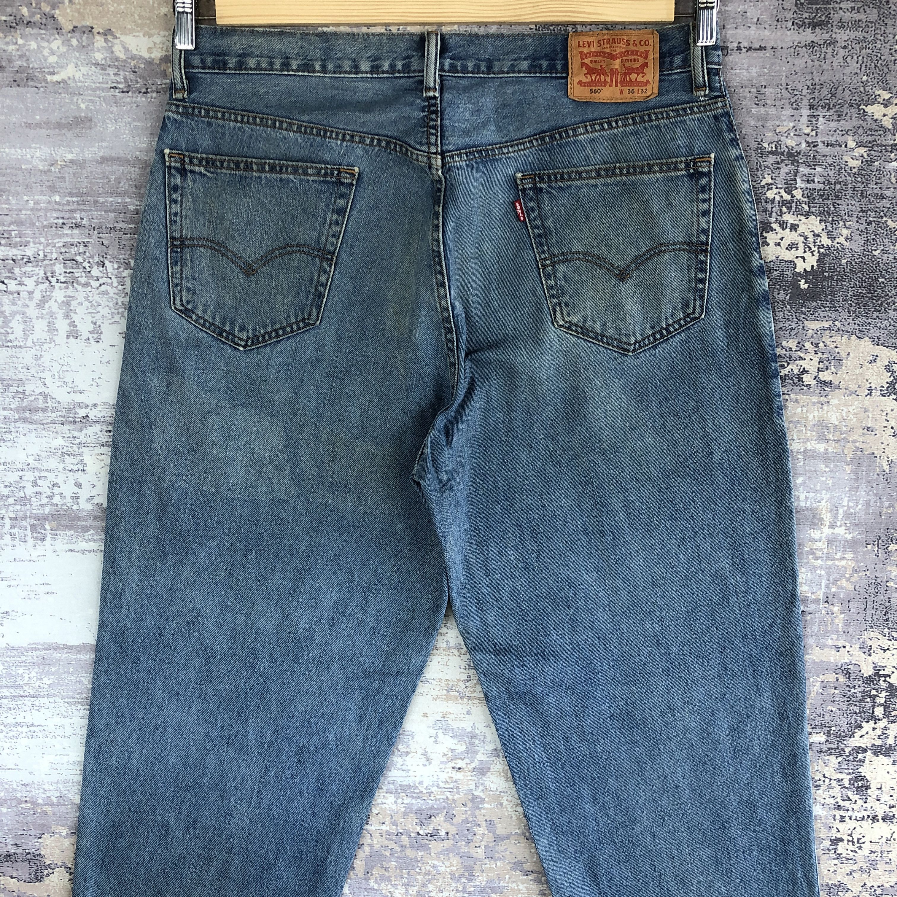Levi's Vintage Y2K Levis 560 Stone Wash Jeans Levi's Faded Denim Size US 36 / EU 52 - 4 Thumbnail
