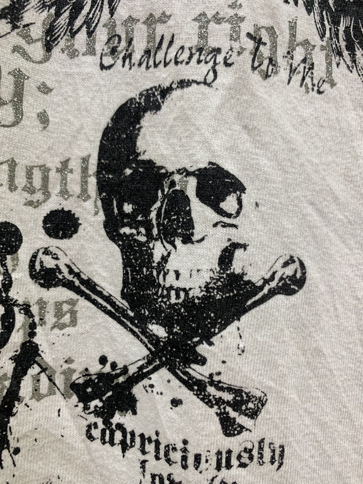 14th Addiction × Japanese Brand × KMRii Y2k Wild Life poem skull poem double layer punk tanktop Size US M / EU 48-50 / 2 - 6 Thumbnail
