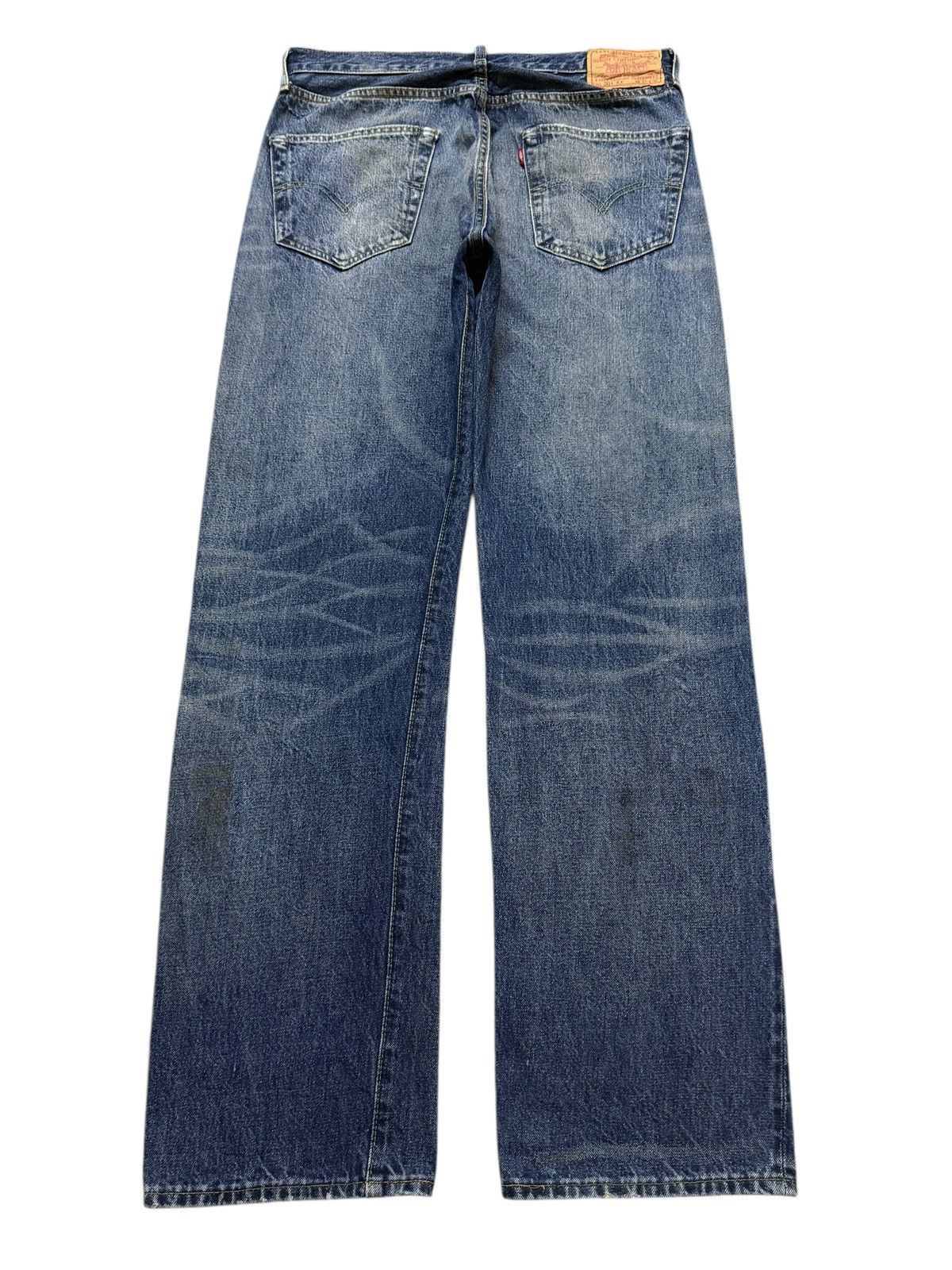 Levi's Vintage 90s Levis 501xx Big E Selvedge Blue Wash Distress Size US 32 / EU 48 - 2 Thumbnail