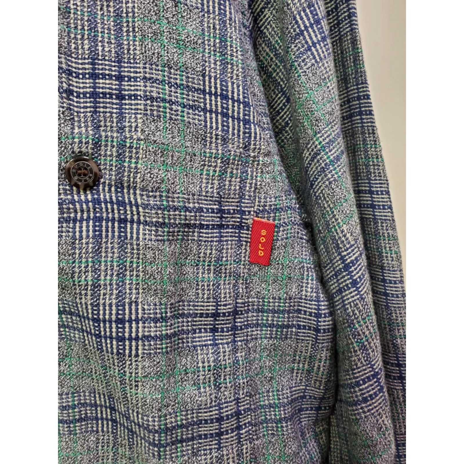 Bugle Boy VINTAGE Bugle Boy Flannel Shirt Long Sleeve Mens Size S Gray Plaid Gold Crest Button-Up Collared Casual, Party/Cocktail, Travel Mens Size US S / EU 44-46 / 1 - 2 Thumbnail