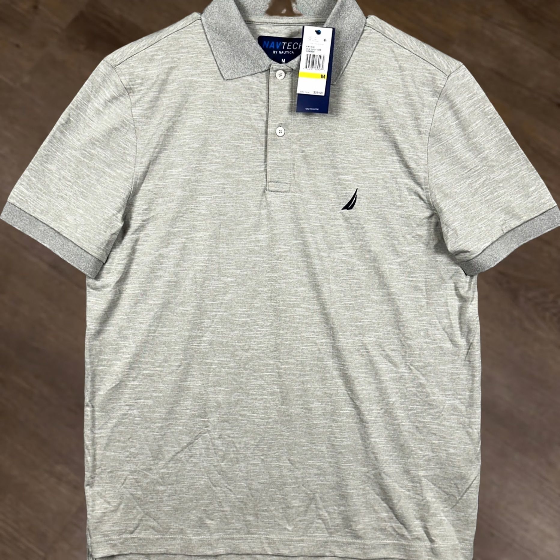 Nautica Nautica Navtech Shirt Golf Polo Mens Medium Gray Short Sleeve Rugby Casual NEW Size US M / EU 48-50 / 2 - 1 Thumbnail