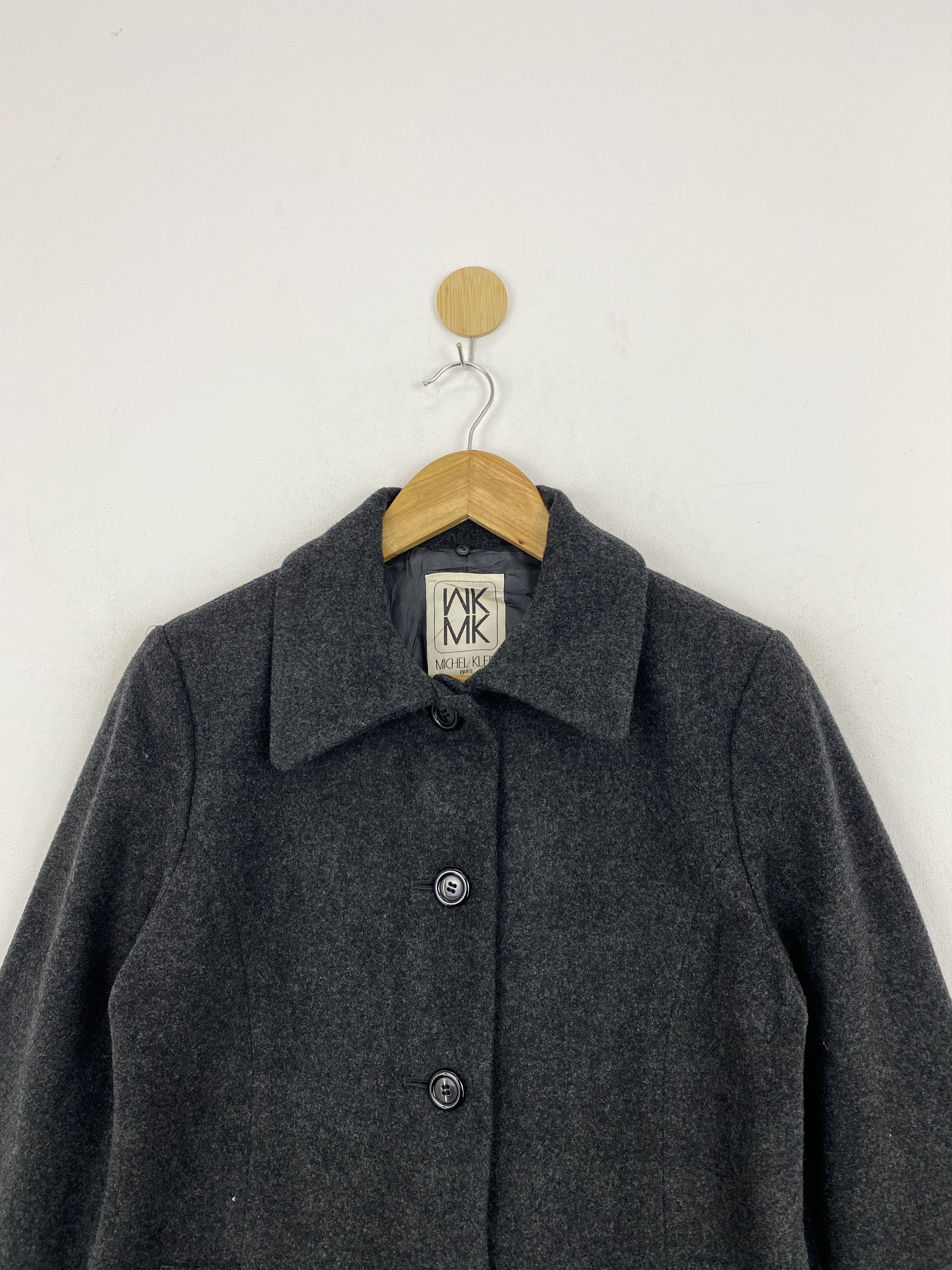 Michel Klein Vintage Michel Klein Button Up Long Wool Grey Jacket JA0062 Size US XXS / EU 40 - 3 Thumbnail