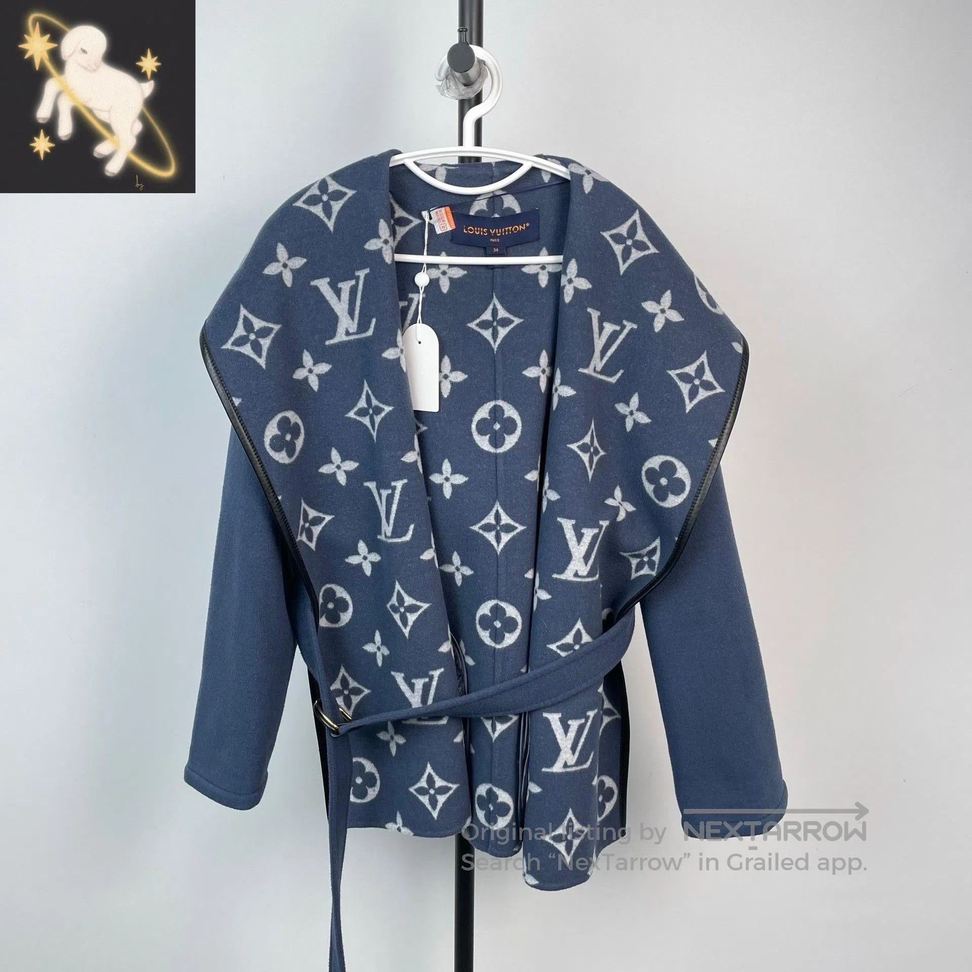 Louis Vuitton Louis Vuitton Blue Monogram Short Coat. Size XXS / US 00 / IT 34 - 1 Thumbnail