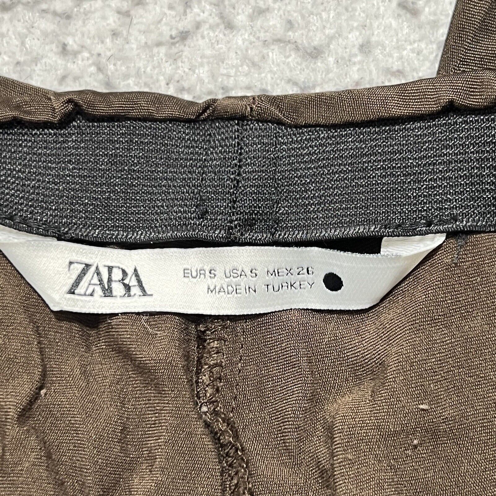 Zara Zara High Waist Brown Flared Wide Leg Lightweight Pants Size 28" / US 6 / IT 42 - 2 Thumbnail