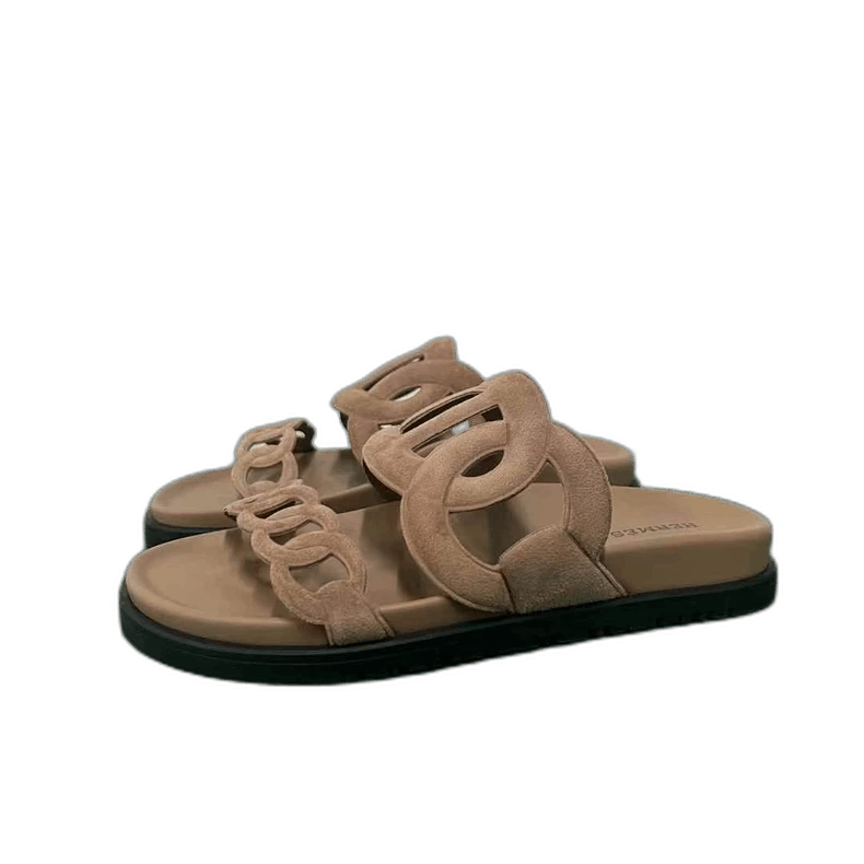 Hermes Hermès Pink Brown Pig Nose Sandals Size 36.5 Size US 6 / IT 36 - 1 Thumbnail