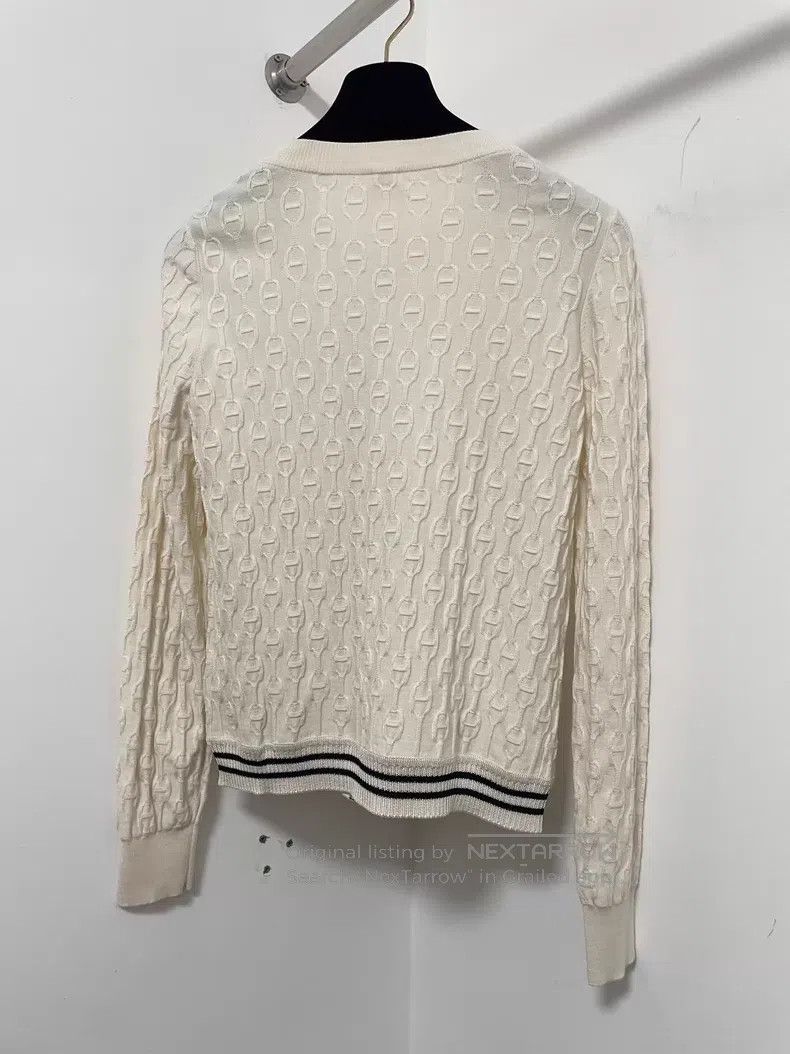 Hermes Hermes Pig nose printed zipper cardigan, silk and cashmere Size XS / US 0-2 / IT 36-38 - 2 Thumbnail