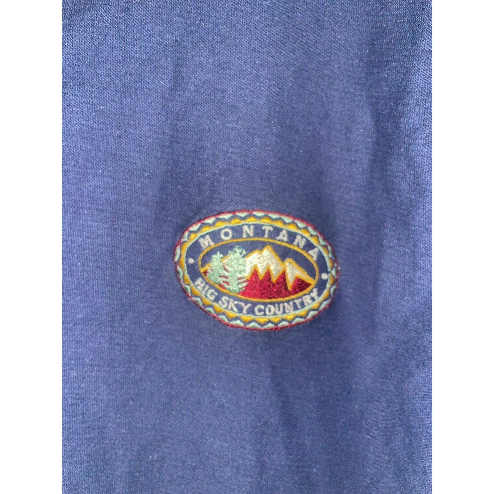 Vintage Vintage Montana Shirt Big Sky Country Embroidery Blue Tee L Size US L / EU 52-54 / 3 - 3 Thumbnail