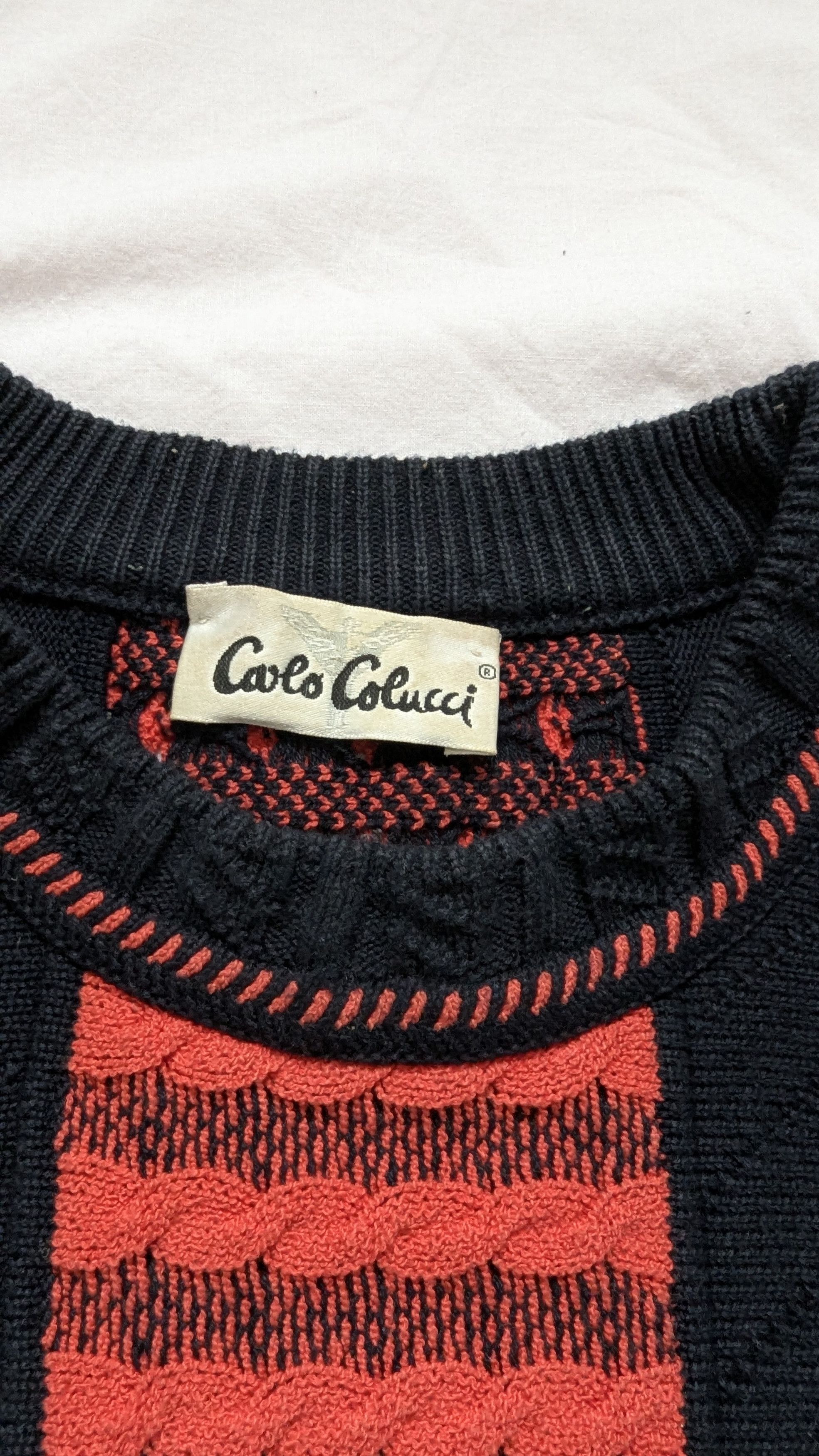 Carlo Colucci Carlo Colucci Knit Multicolor Sweater Size US XL / EU 56 / 4 - 2 Thumbnail