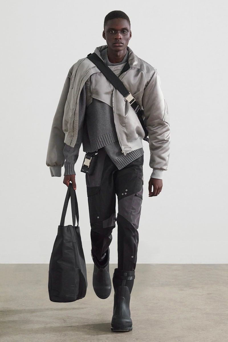 Heliot Emil Heliot Emil FW21 Silver Bomber Jacket Grailed