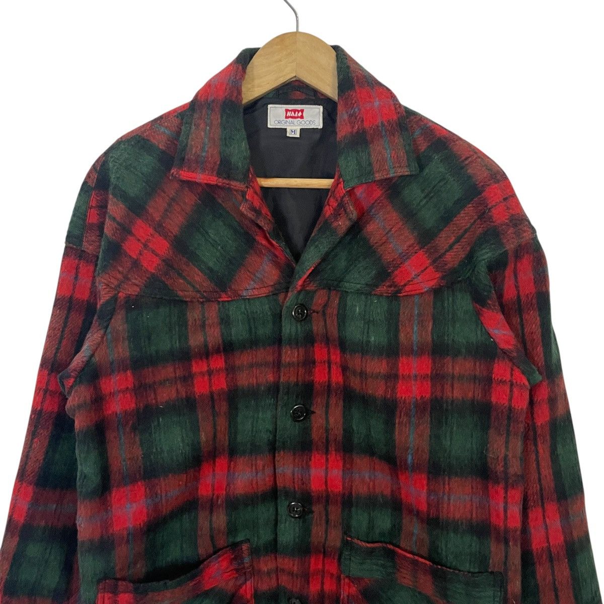 Japanese Brand Vintage Halt Wool Chekered Jacket Size US M / EU 48-50 / 2 - 2 Thumbnail