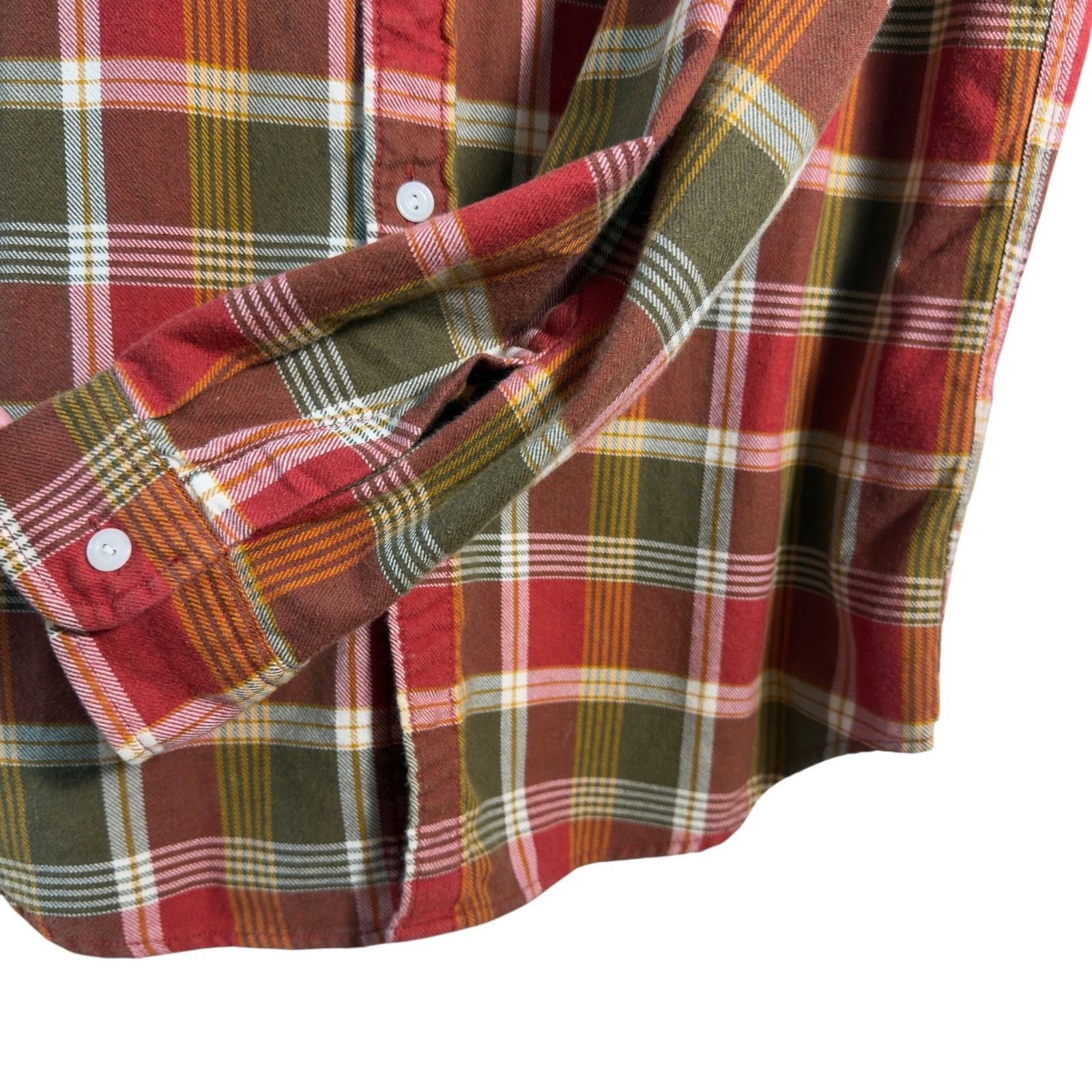 J.Crew Wallace & Barnes J.Crew Flannel Red/Green Plaid Button Up Size US L / EU 52-54 / 3 - 3 Thumbnail