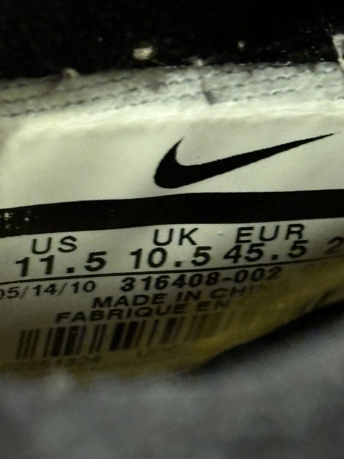 Nike Nike Air Diamond Turf Black White Size US 11.5 / EU 44-45 - 6 Thumbnail