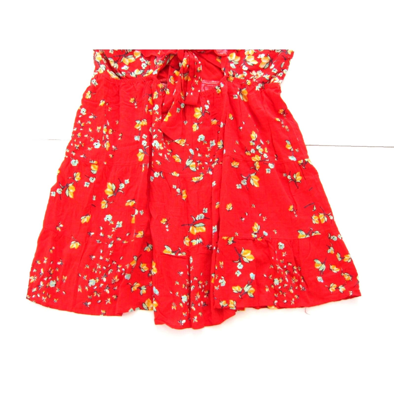 Vintage VINTAGE Lauren Conrad Linen Rayon Red Yellow Green Lemon Floral Tank Sun Dress XL Size XL / US 12-14 / IT 48-50 - 6 Thumbnail