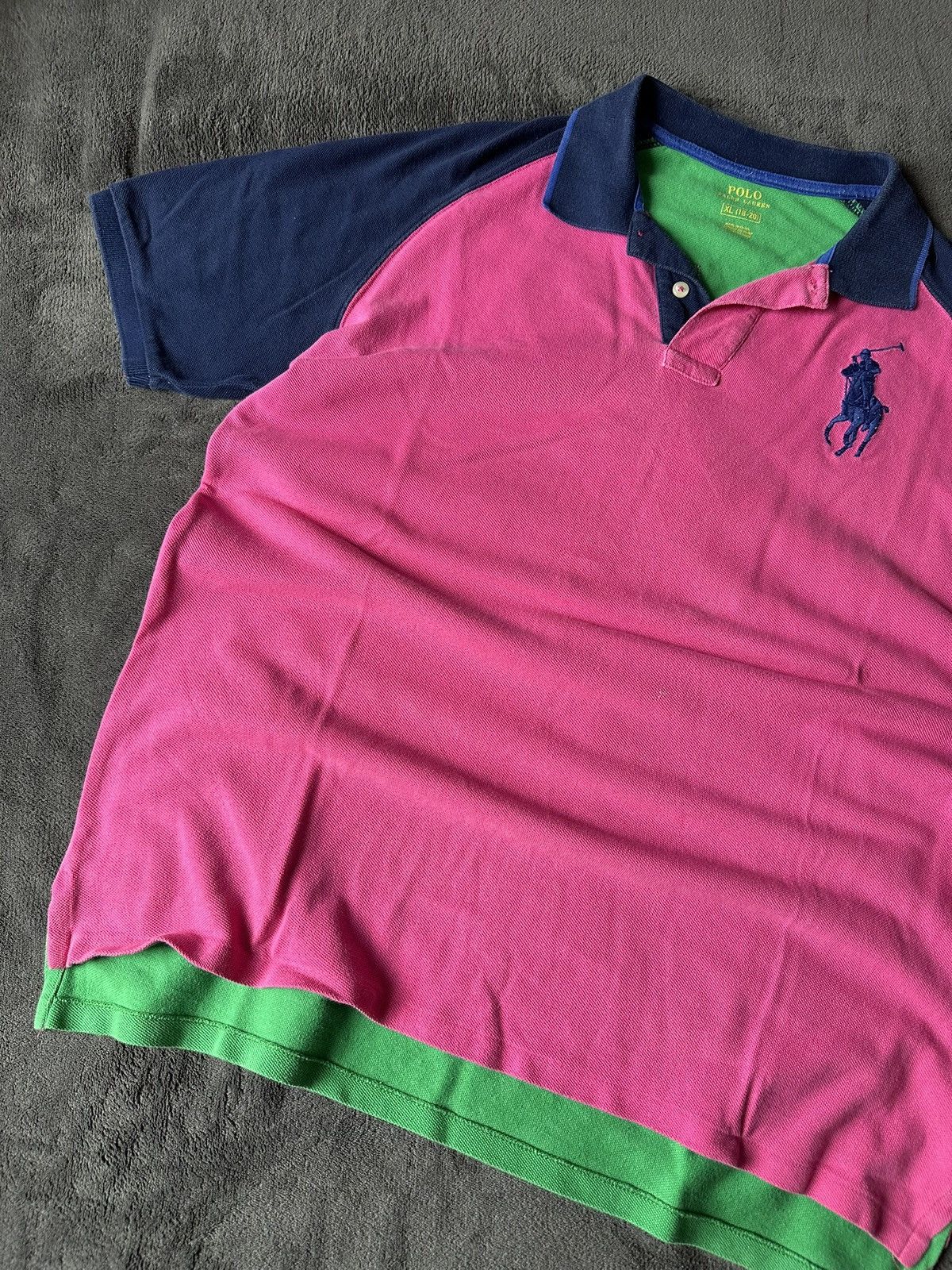 Polo Ralph Lauren × Ralph Lauren × Vintage Polo Ralph Lauren Polo Shirt Big Pony Rugby Size US M / EU 48-50 / 2 - 2 Thumbnail