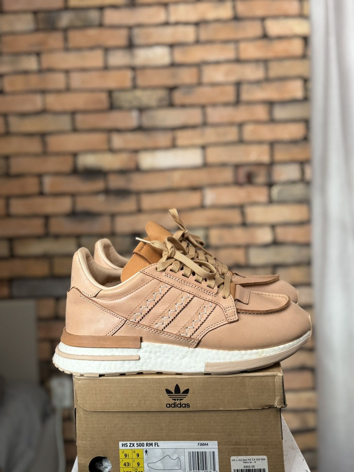 Hender Scheme NEW ADIDAS ZX 500 RM FULL LEATHER BOOST TRAINERS Size US 9.5 / EU 42-43 - 1 Thumbnail