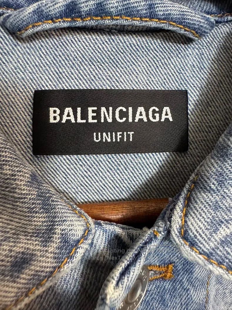 Balenciaga Balenciaga Waterfall Blue Denim Jacket Size US XS / EU 42 / 0 - 3 Thumbnail