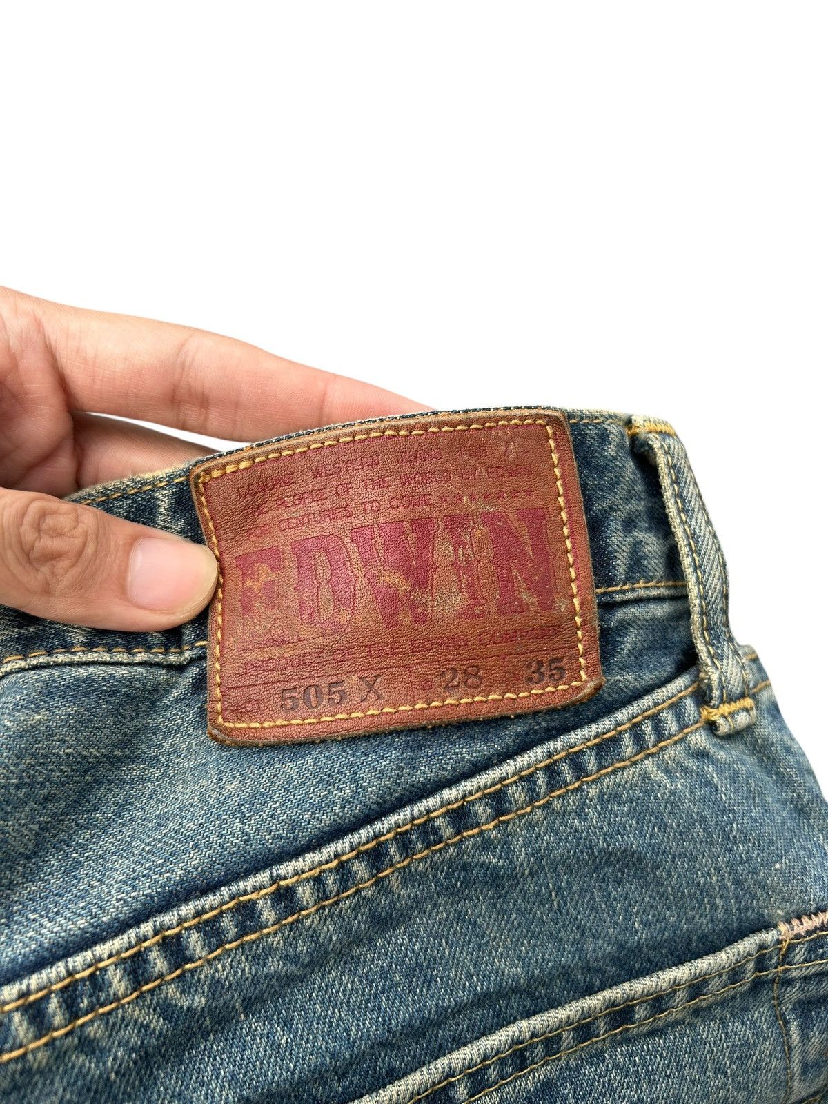 Japanese Brand × Kapital × Vintage Rusty Edwin Selvedge Distressed Denim Jeans Size US 27 - 13 Thumbnail