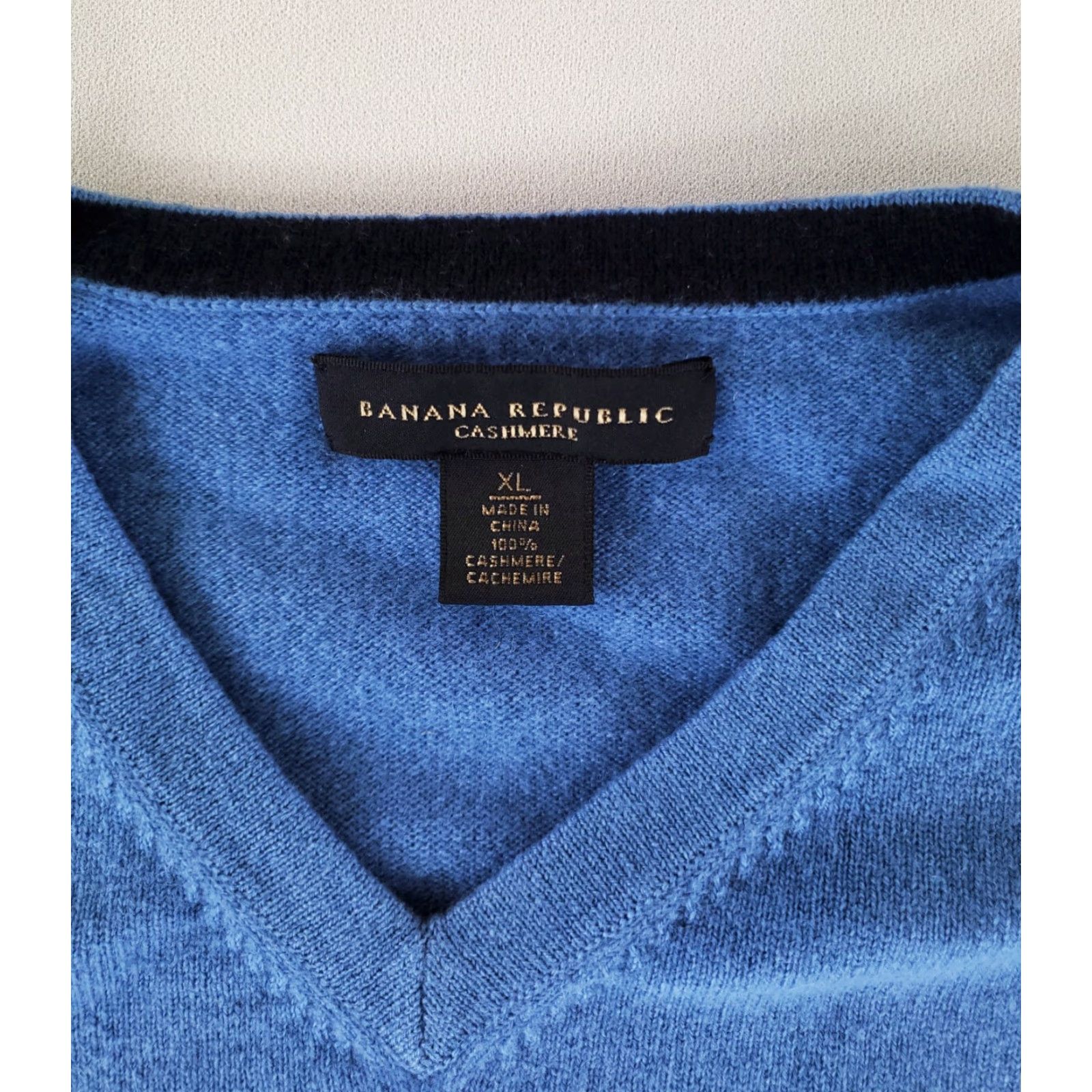 Banana Republic Banana Republic Pullover Sweater 100% Cashmere Blue Mens XL Size US XL / EU 56 / 4 - 2 Thumbnail