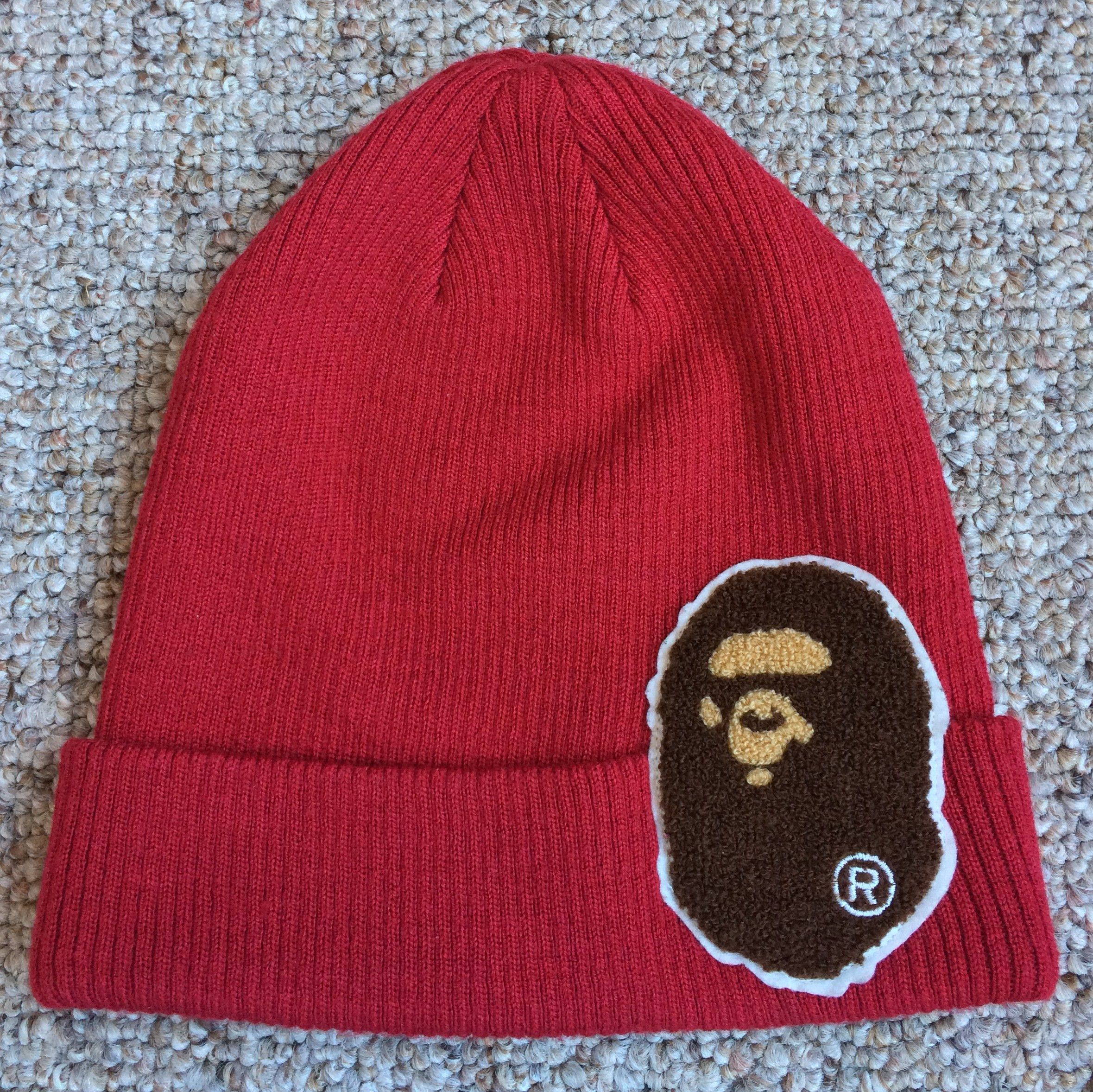 Bape Bape Ape Head Embroidered Patch Beanie Size ONE SIZE - 1 Thumbnail