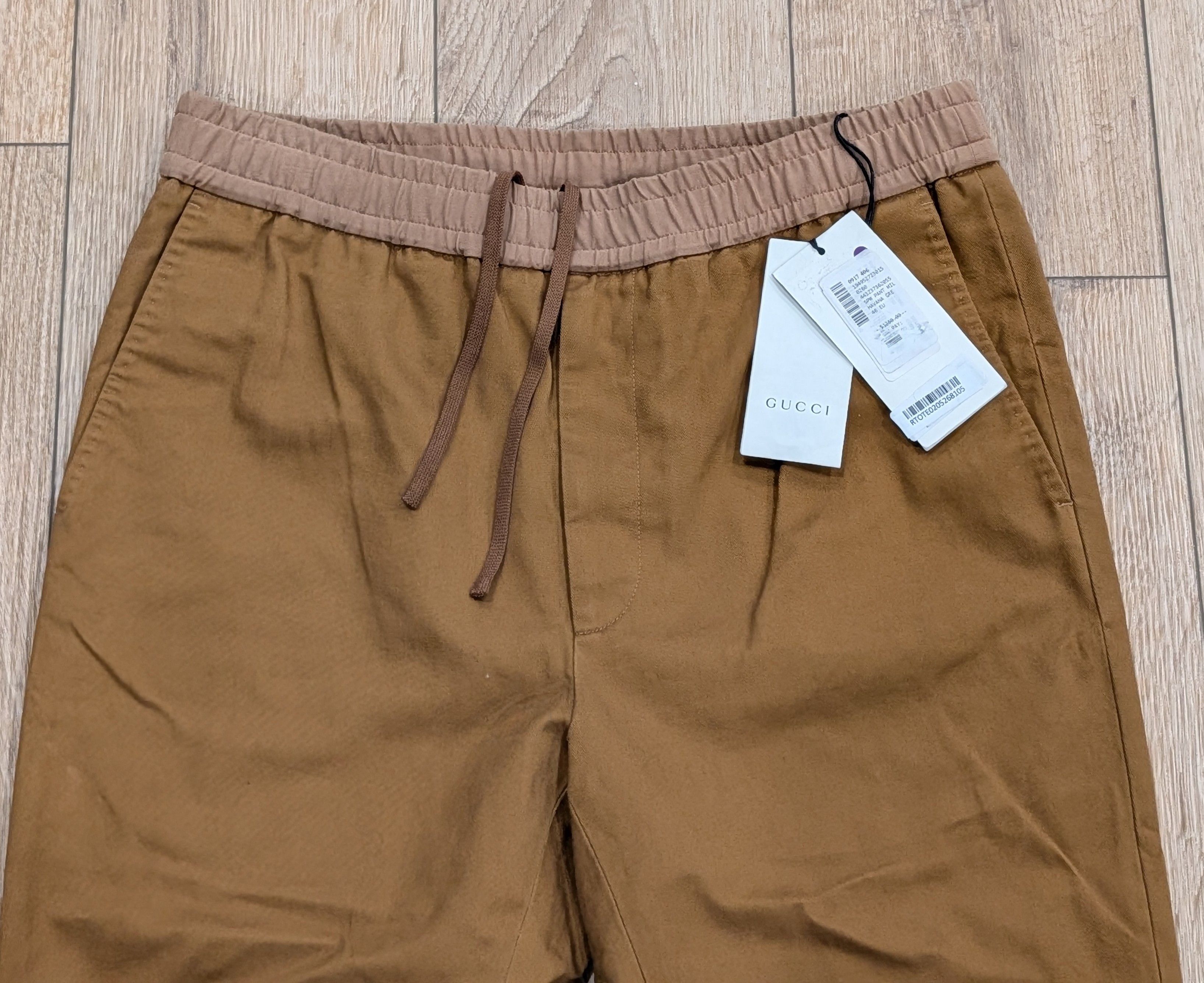 Gucci GUCCI Tapered Cotton Jogger Pants Brown 46 US 30 Size US 30 / EU 46 - 2 Thumbnail