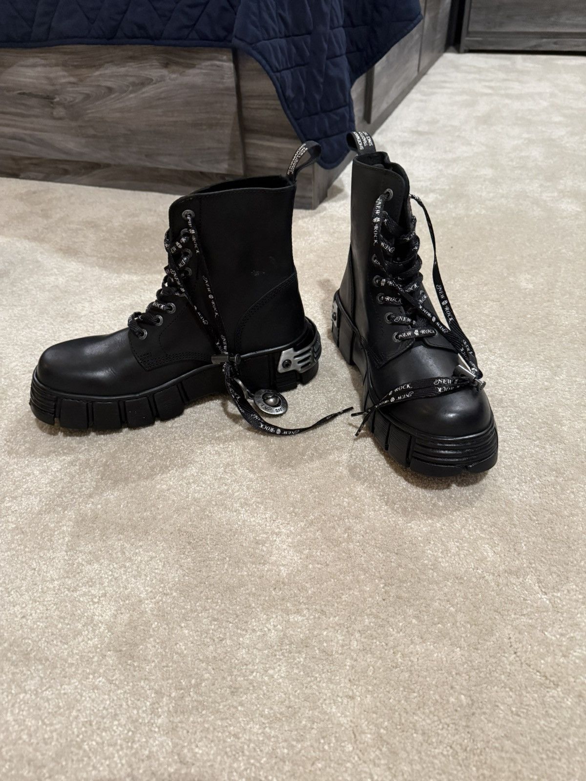 New Rock New Rock Black Boots Size US 9 / EU 42 - 1 Thumbnail