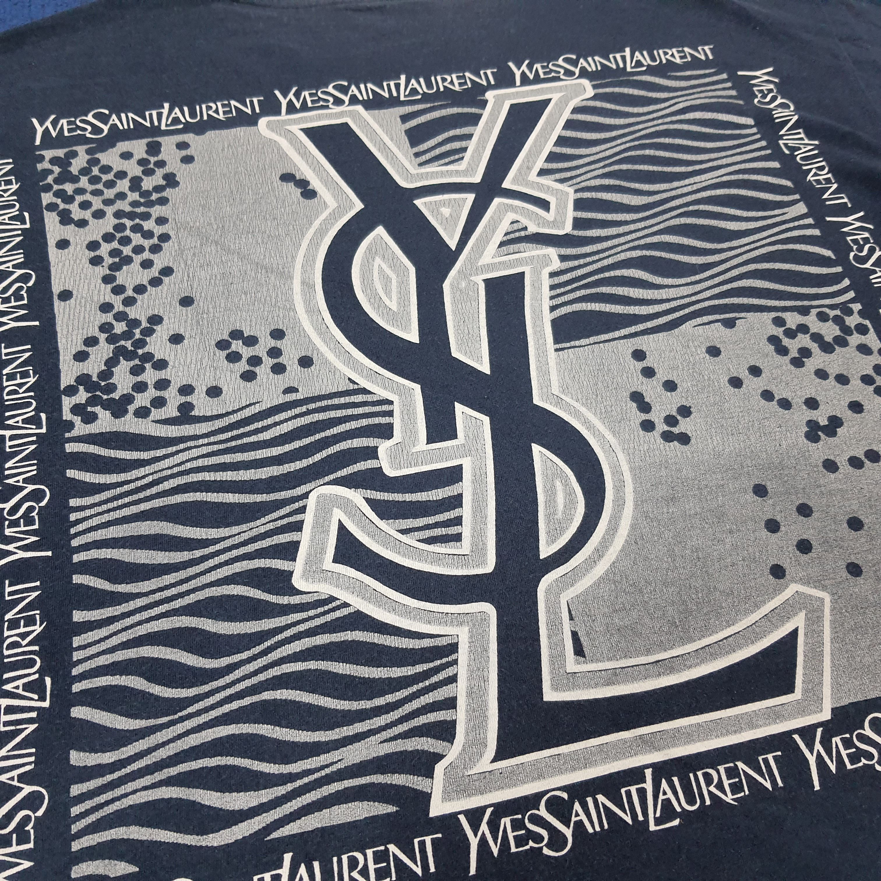 Designer × Vintage × Yves Saint Laurent Vintage Yves Saint Laurent YSL Designer Tshirt C219N22 Size US L / EU 52-54 / 3 - 2 Thumbnail