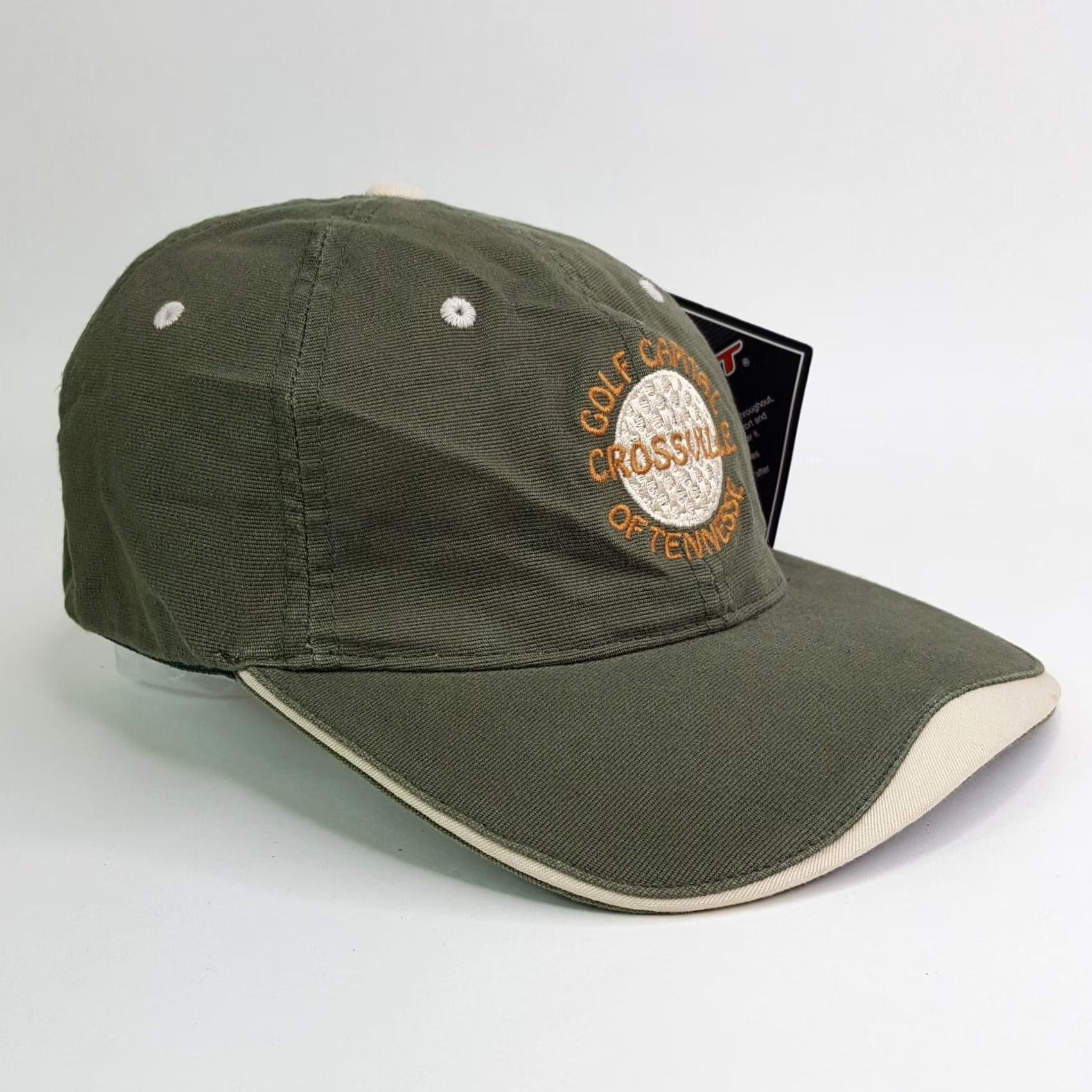 Etro VINTAGE Town Talk Crossville Golf Green PGA Stretch Outdoor Sports Hat Baseball Cap Retro Y2K Size ONE SIZE - 4 Thumbnail