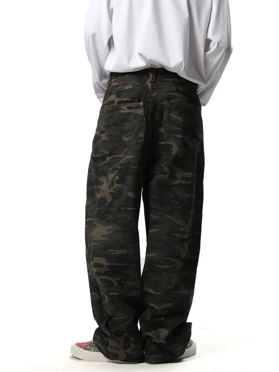 Japanese Brand Retro loose camouflage straight leg wide leg jeans Size US 30 / EU 46 - 4 Thumbnail