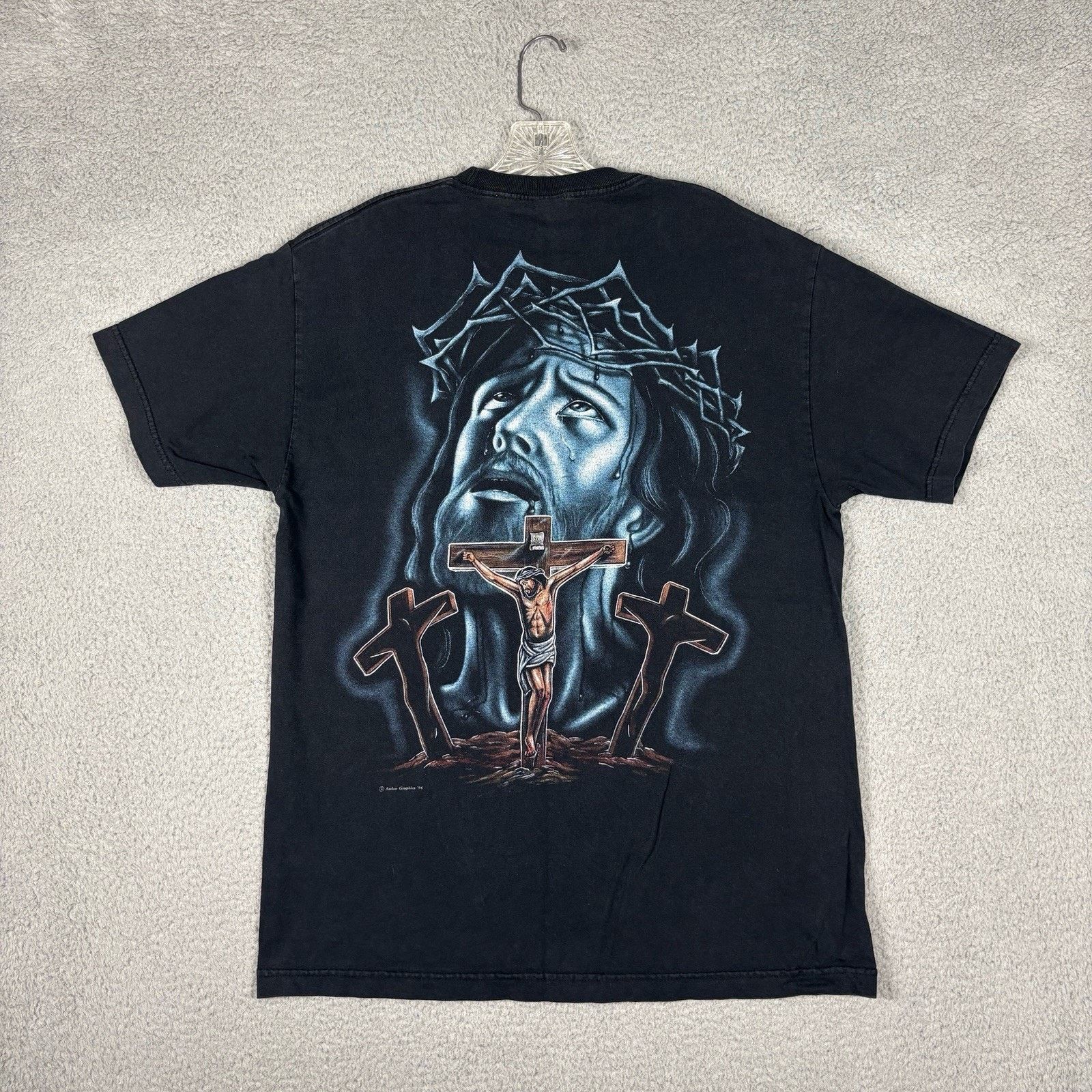 Other Vtg Aztlan Graphics Jesus T-shirt Men L Black 1996 Chicano Size US L / EU 52-54 / 3 - 1 Thumbnail