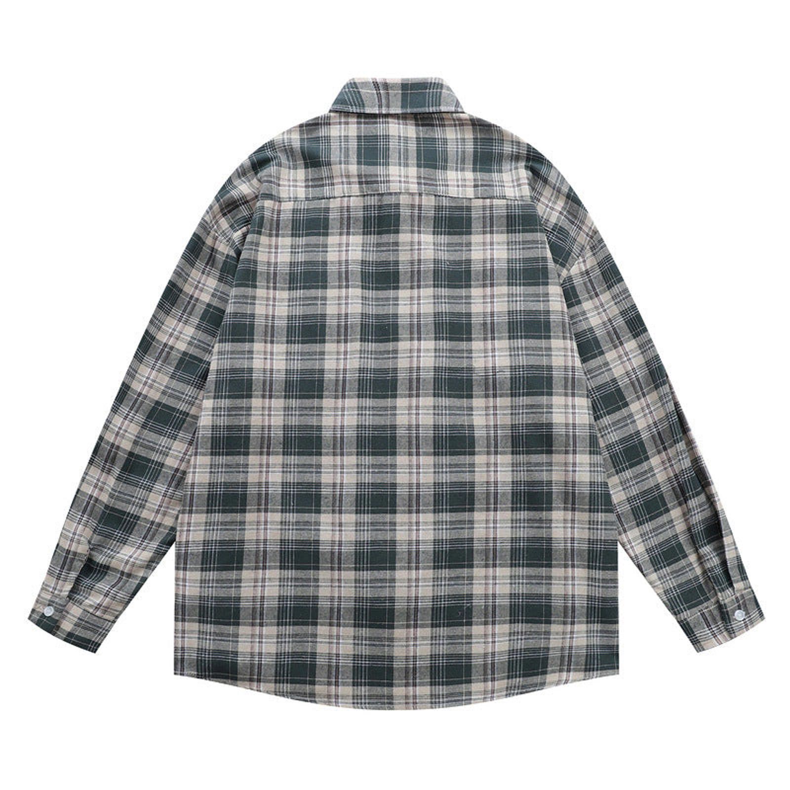 Flannel Flannel Long Sleeve Button Shirt with Palm Tree Embroidery Size US M / EU 48-50 / 2 - 4 Thumbnail