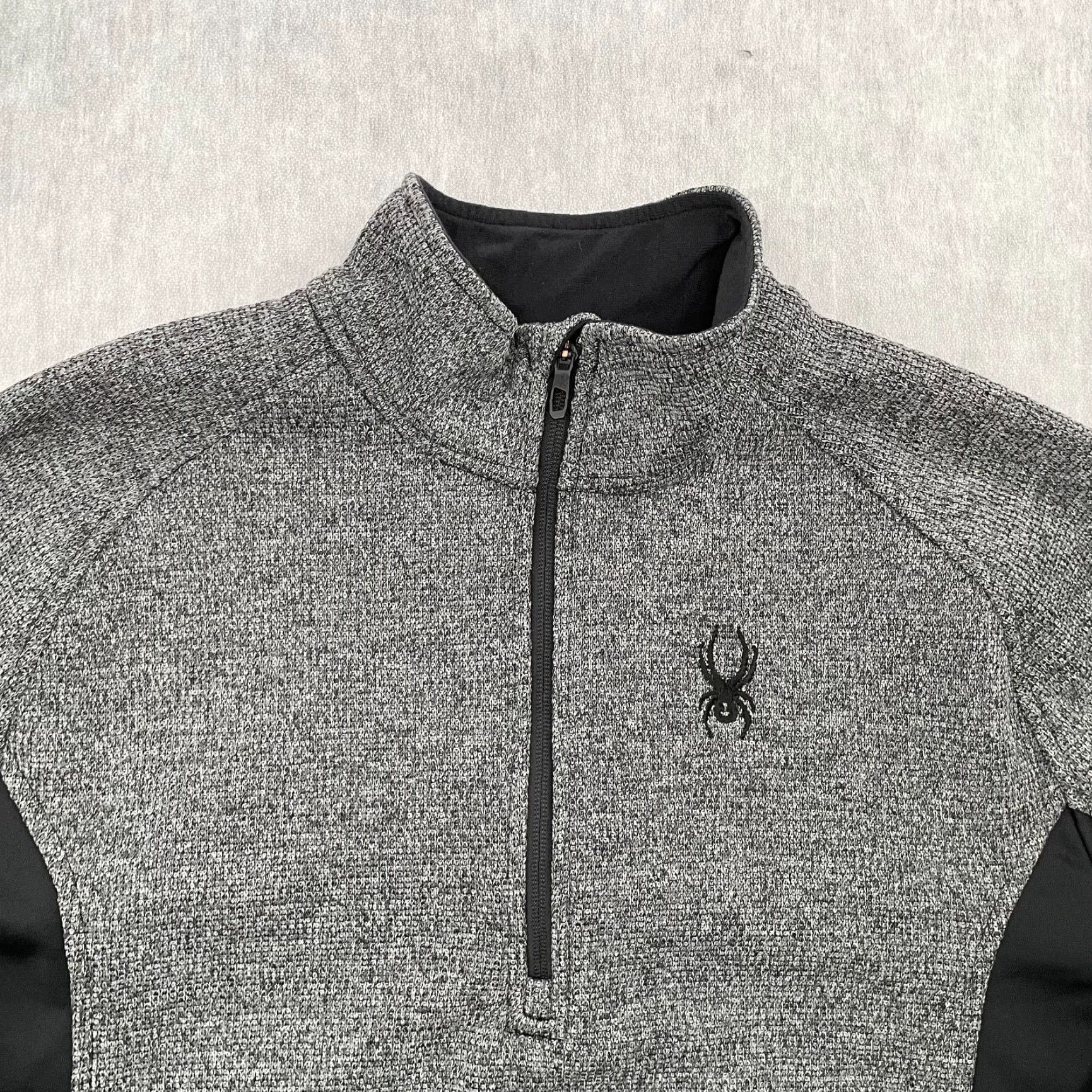 Spyder Spyder Jacket Adult Large Gray Black Accents 1/4 Zip Pullover Fleece Logo Mens L Size US L / EU 52-54 / 3 - 3 Thumbnail