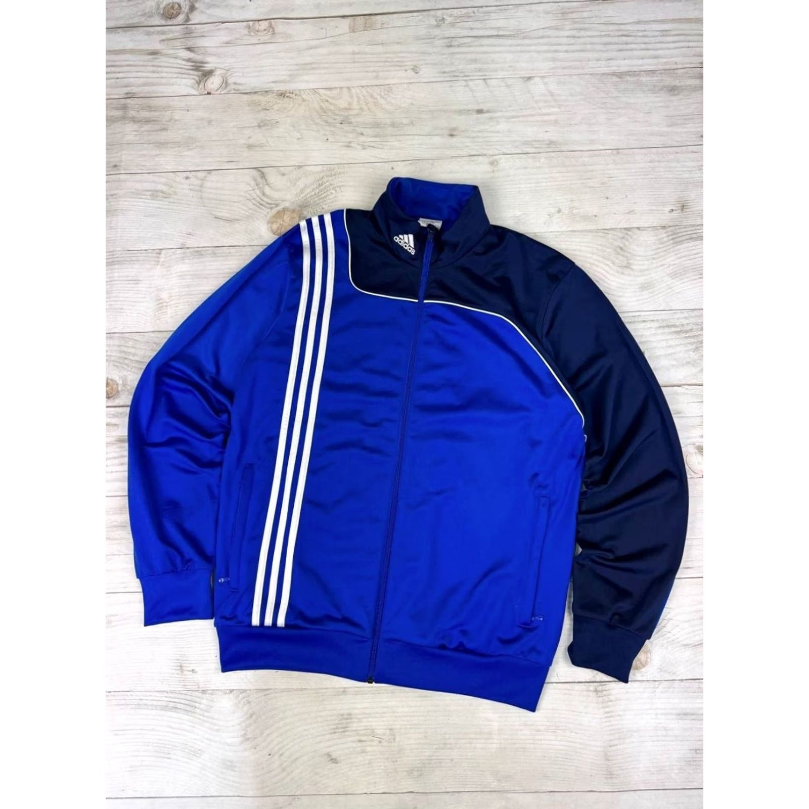 Adidas VINTAGE Adidas Tracksuit 2 Piece Men Size L Blue 00s Y2K Jacket Pants Size 42R - 3 Thumbnail