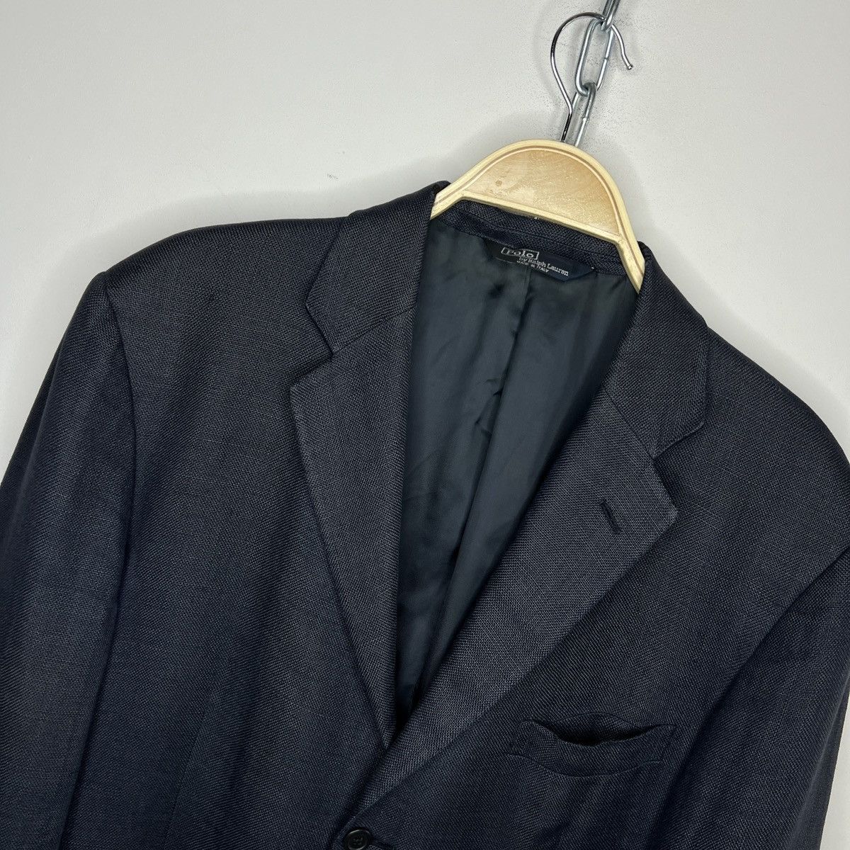Polo Ralph Lauren × Ralph Lauren Vintage 90s Polo Ralph Lauren Wool/Linen Blazer 42R Size 42R - 4 Thumbnail