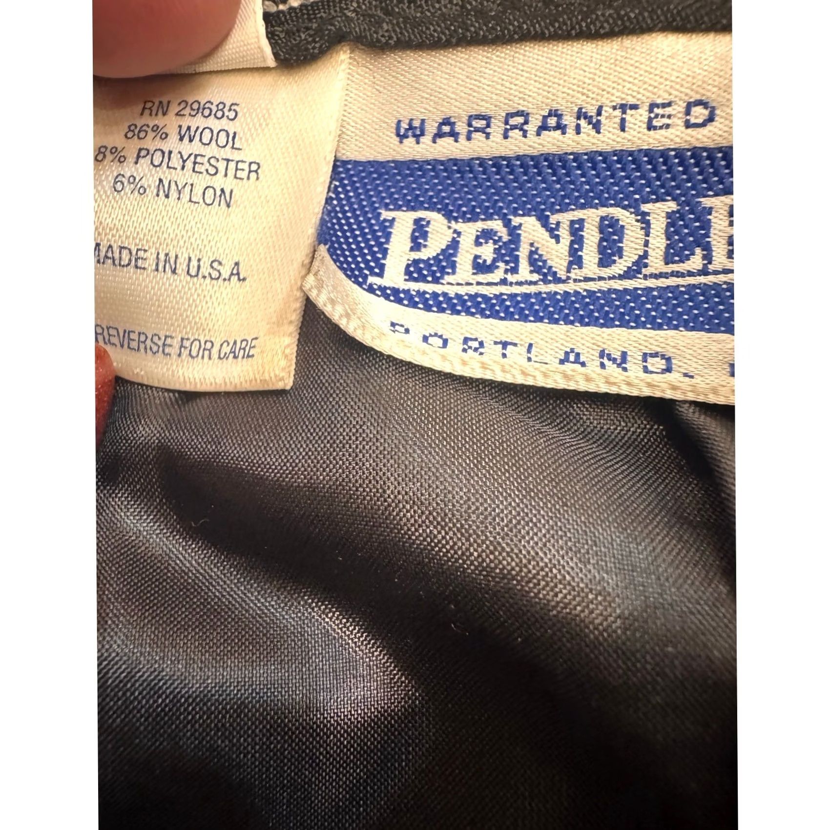 Pendleton VINTAGE Pendleton Women's Skirt Knee Length Black/White/Silver Size 4 Wool Blend Size 27" / US 4 / IT 40 - 3 Thumbnail
