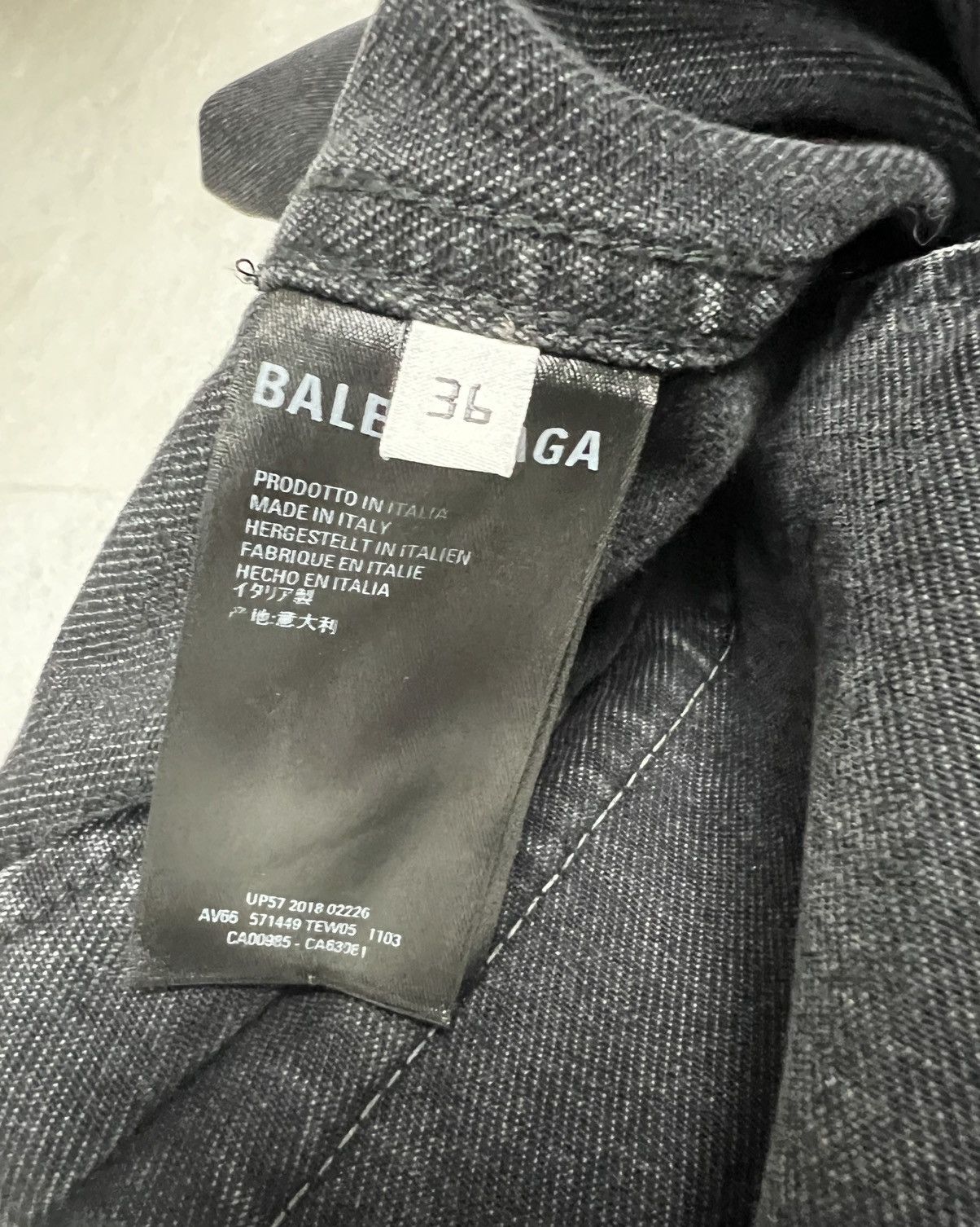 Balenciaga Balenciaga Rhinestone cristal Black Denim Jacket Size US XS / EU 42 / 0 - 4 Thumbnail