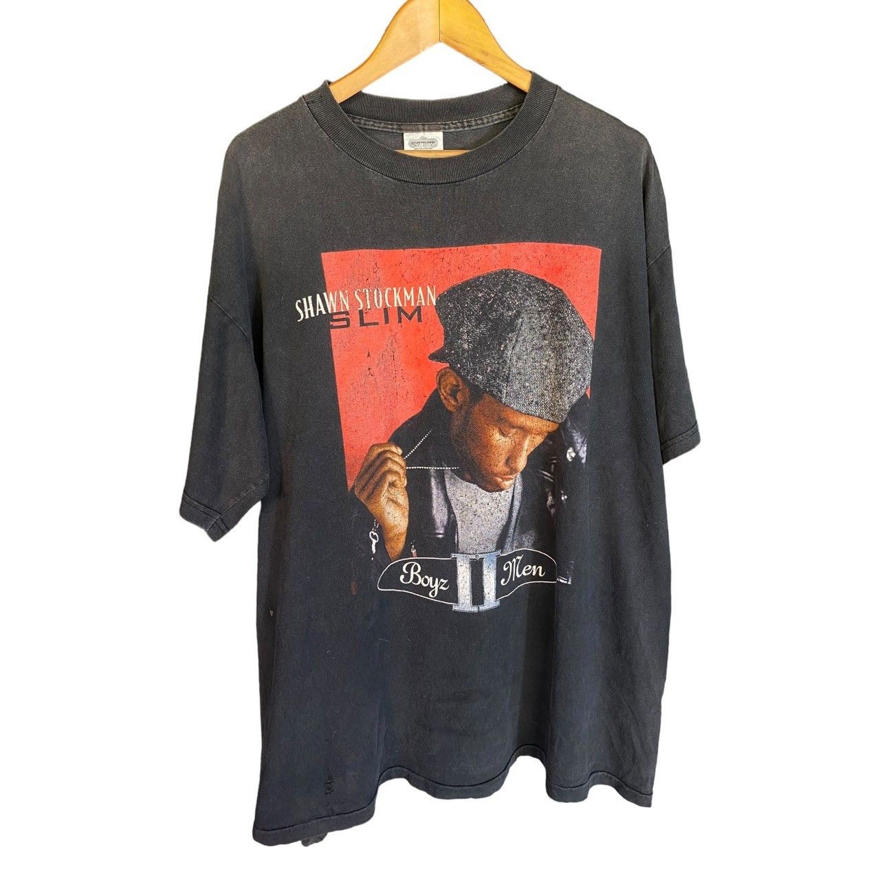 image of Rap Tees Vintage 90's Boyz Ii Men Shawn Stockman Slim in Black (Size XL)