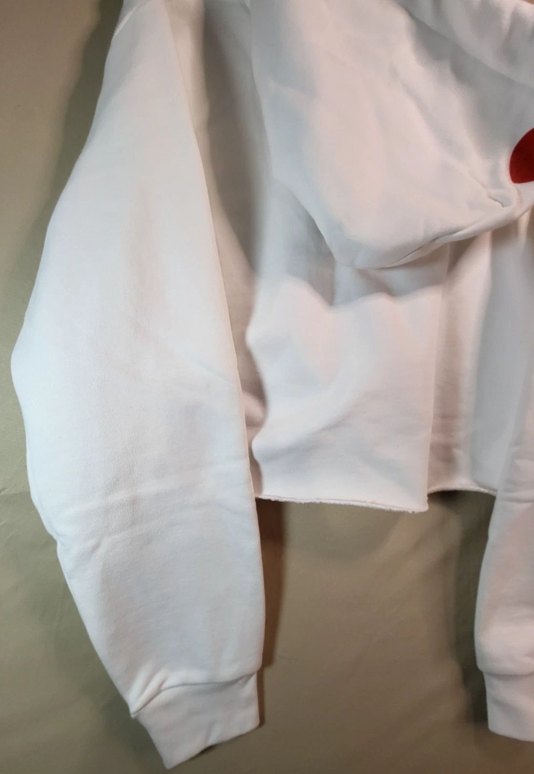 GCDS GCDS Wear Cropped White Heart Cotton Sweatshirt Hoodie Size M / US 6-8 / IT 42-44 - 12 Thumbnail